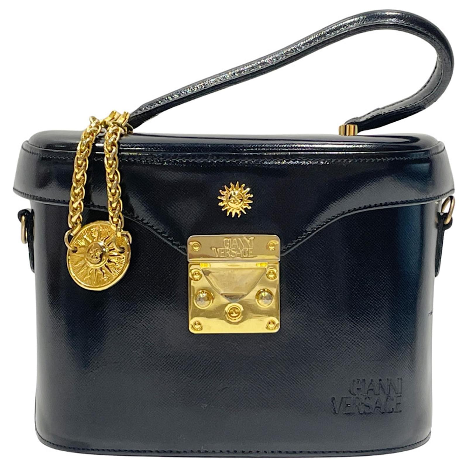 GIANNI VERSACE SUN BURST VANITY LEATHER BAG ジャンニヴェルサーチ