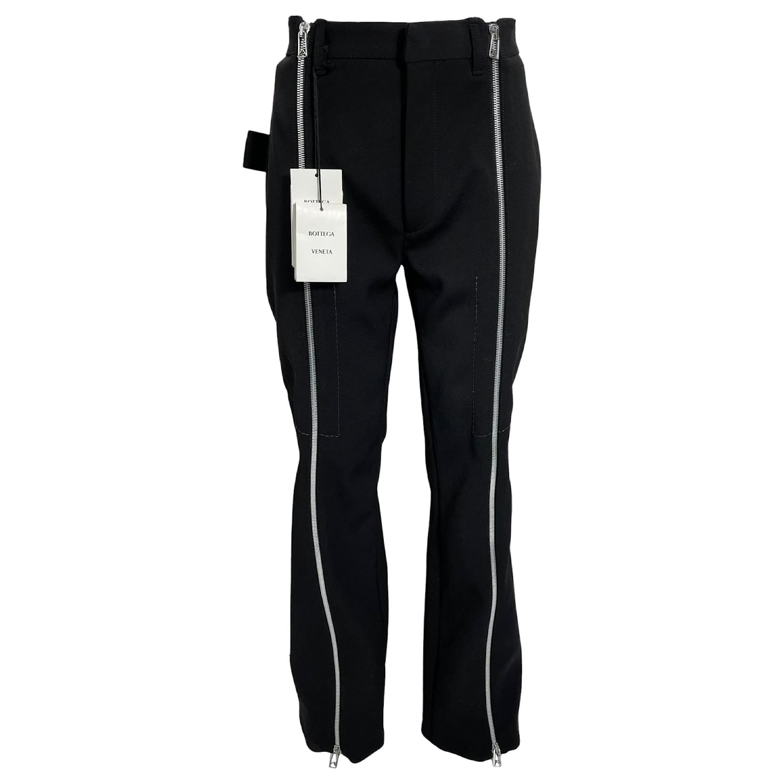 【送料関税込み】BOTTEGA VENETA Black Wool Pant Bottega Veneta Black Wool Pants () IFCHIC.COM