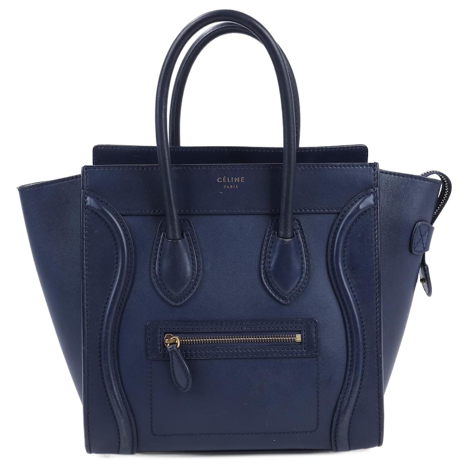 Celine nano luggage navy blue hotsell