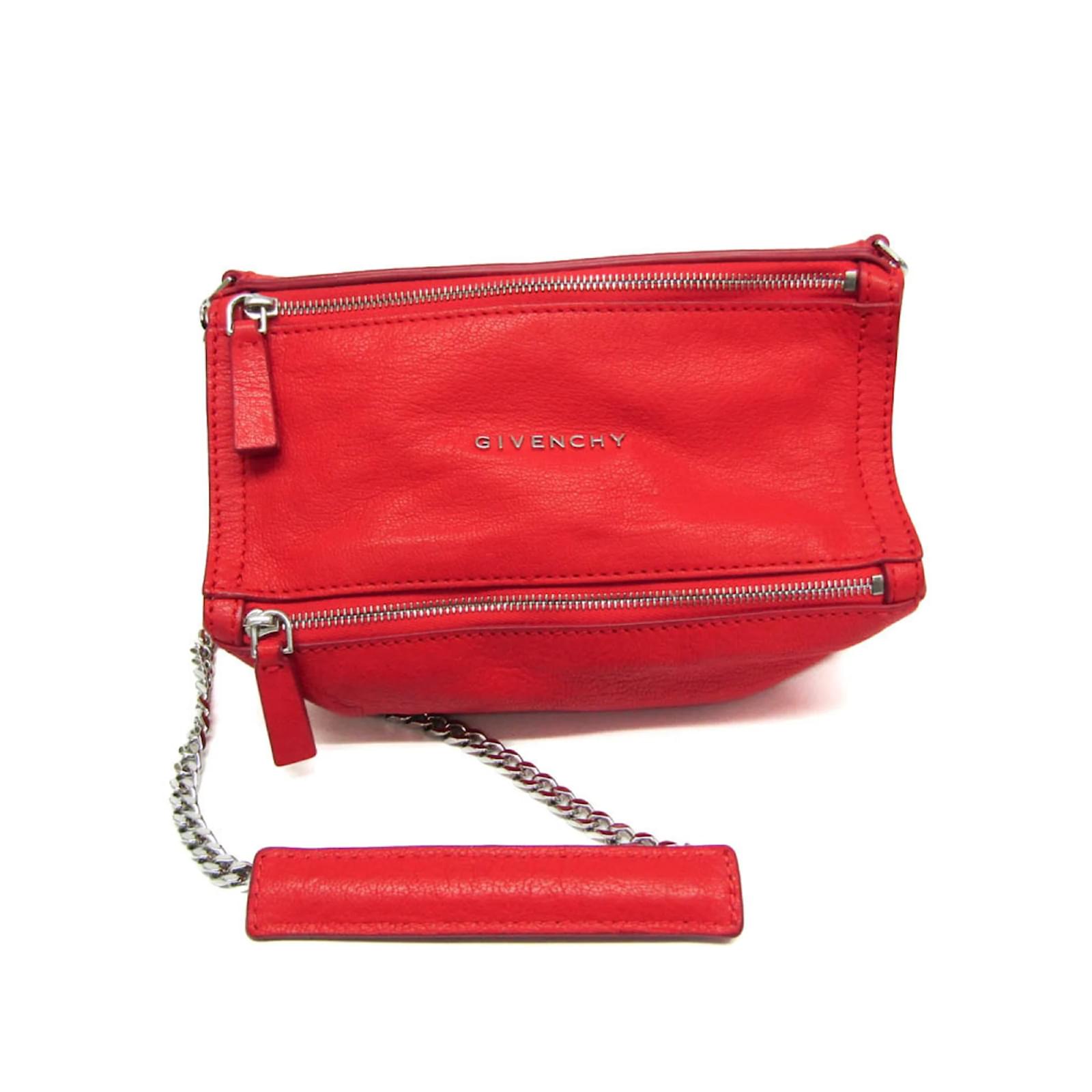 Givenchy Pandora Mini EFE0186 Women's Leather Shoulder Bag Red ref