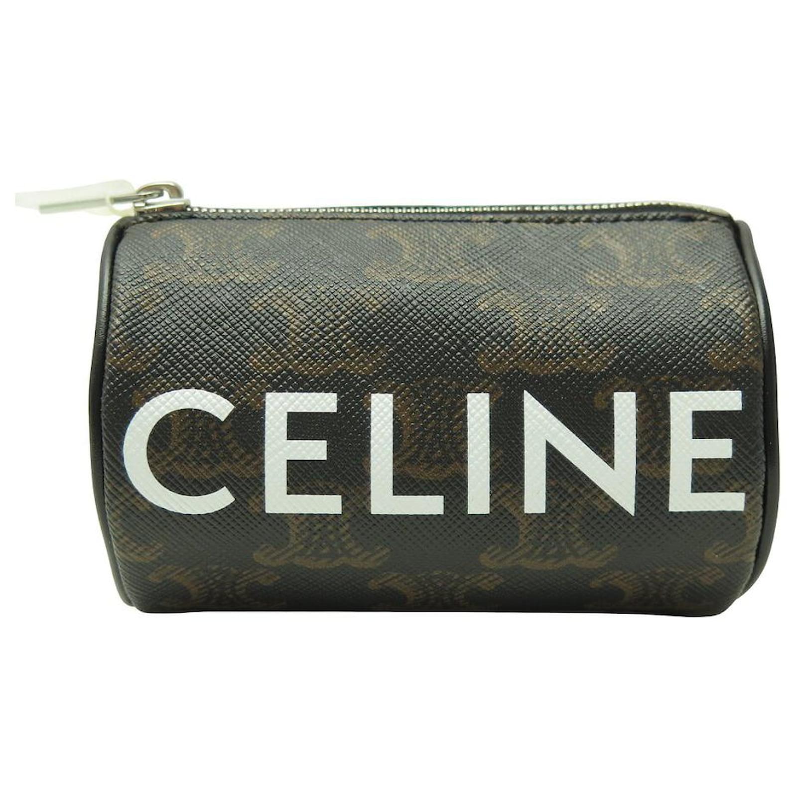 Céline NEUF TROUSSE CELINE MINI CYLINDRE TOILE TRIOMPHE 10L552EV6  