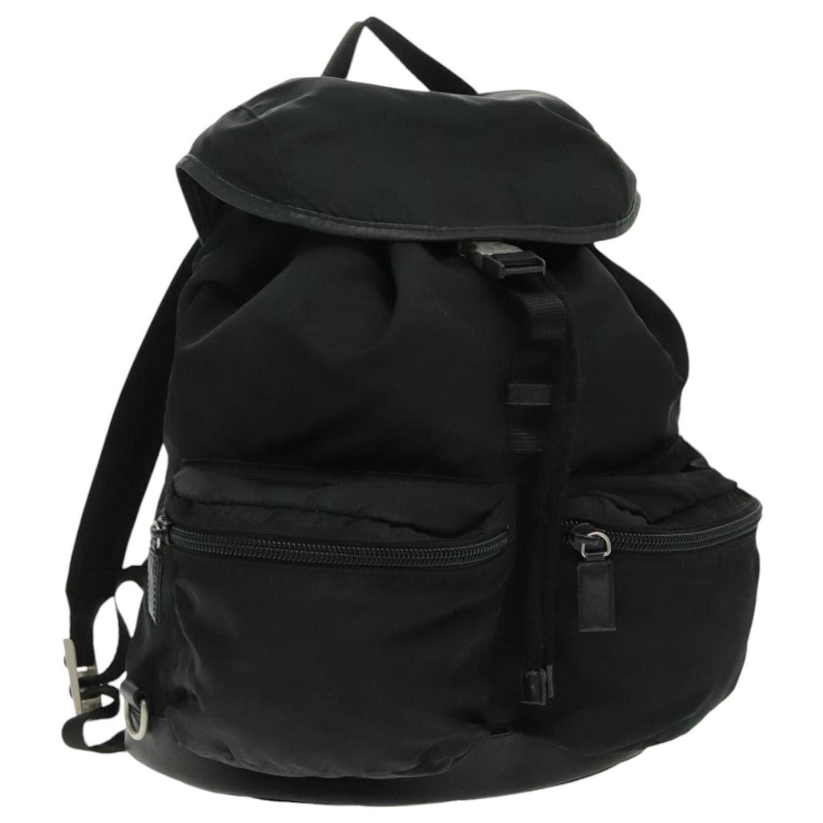 PRADA Backpack Nylon Black Silver Auth ep6168 Silvery ref  display picture 1