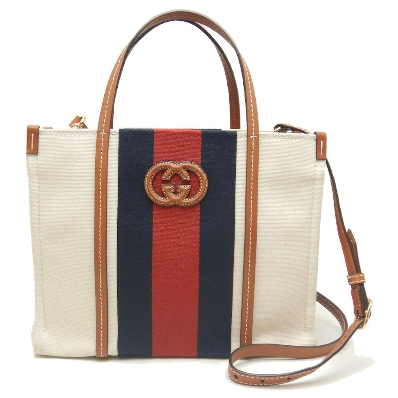 Gucci Small Canvas 2WAY Tote Bag 727728 Brown Cloth ref.1793432