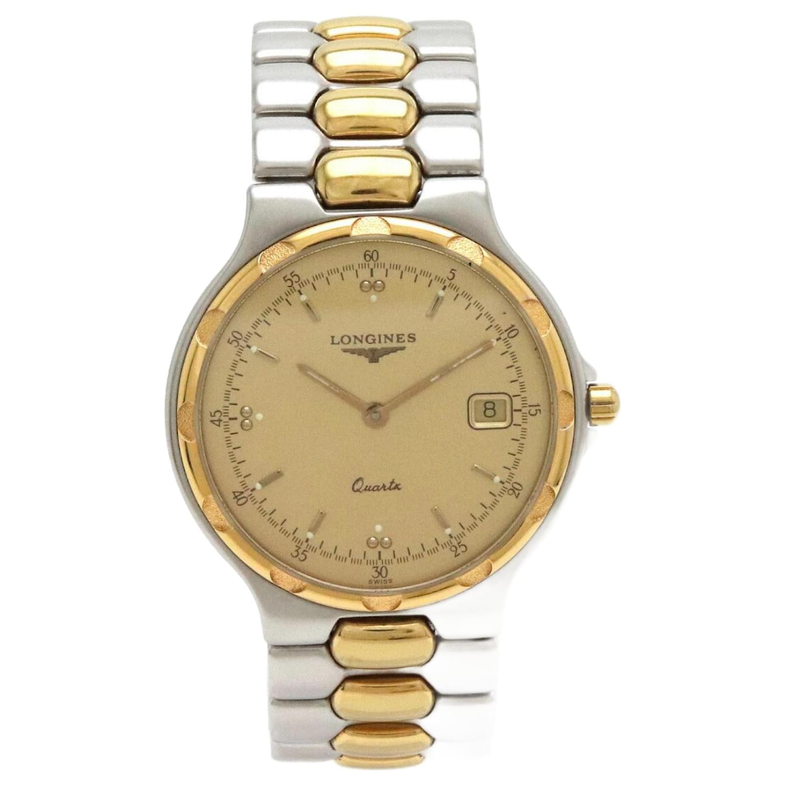 Longines Gold Dial Conquest Watch L1.614.3 Golden Metal ref