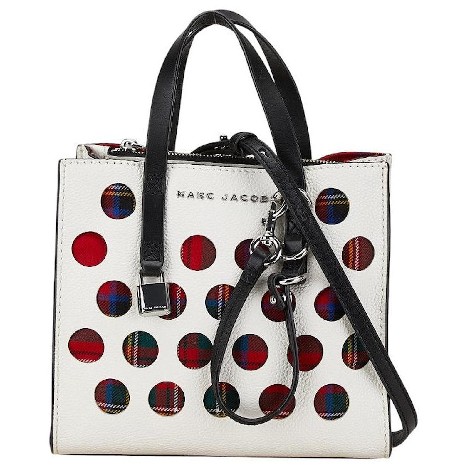 MARC JACOBS Mini Grind Sac en cuir en Blanc Joli