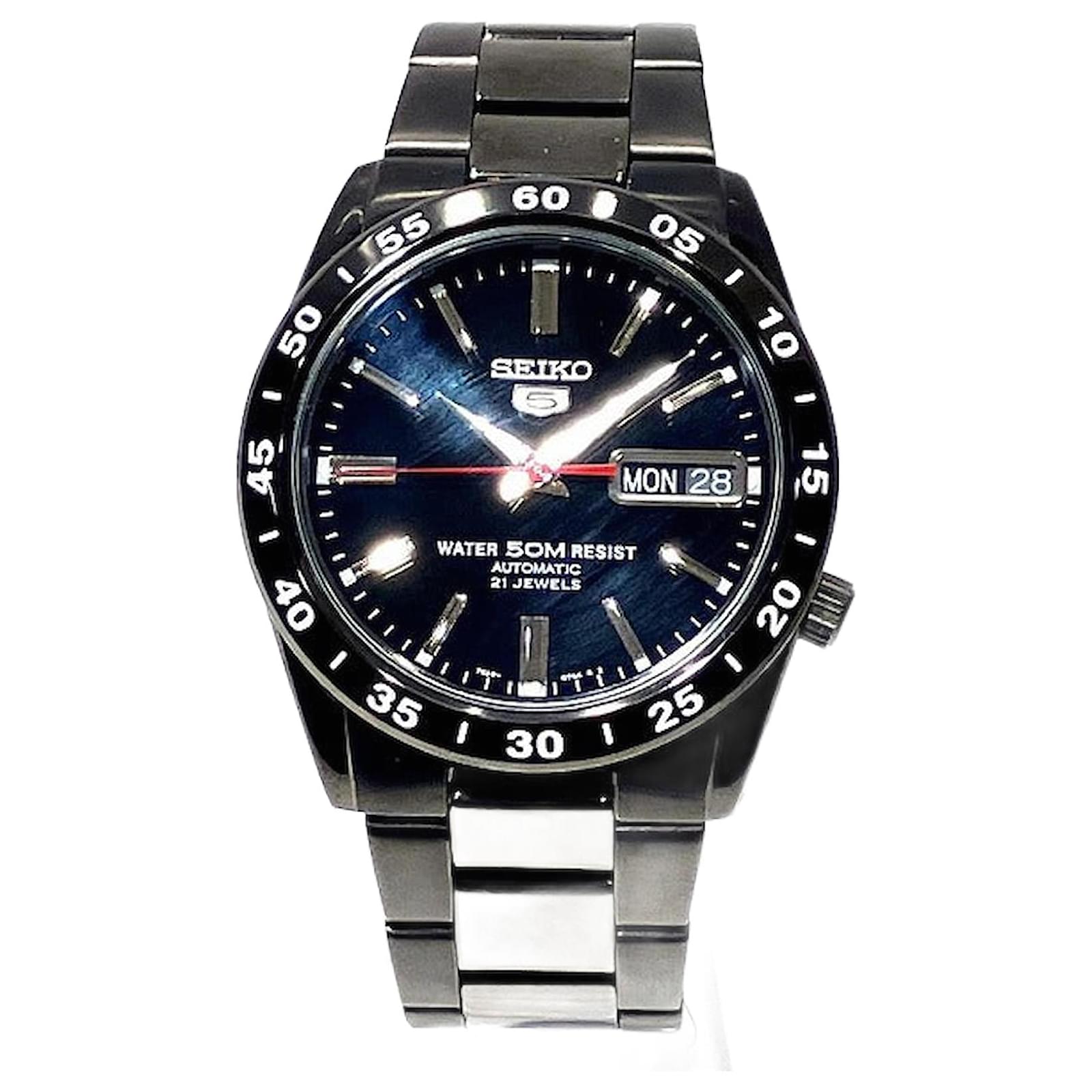 Seiko 5 Automatic Watch 7S26-02T0 Black Metal ref.1805797 - Joli