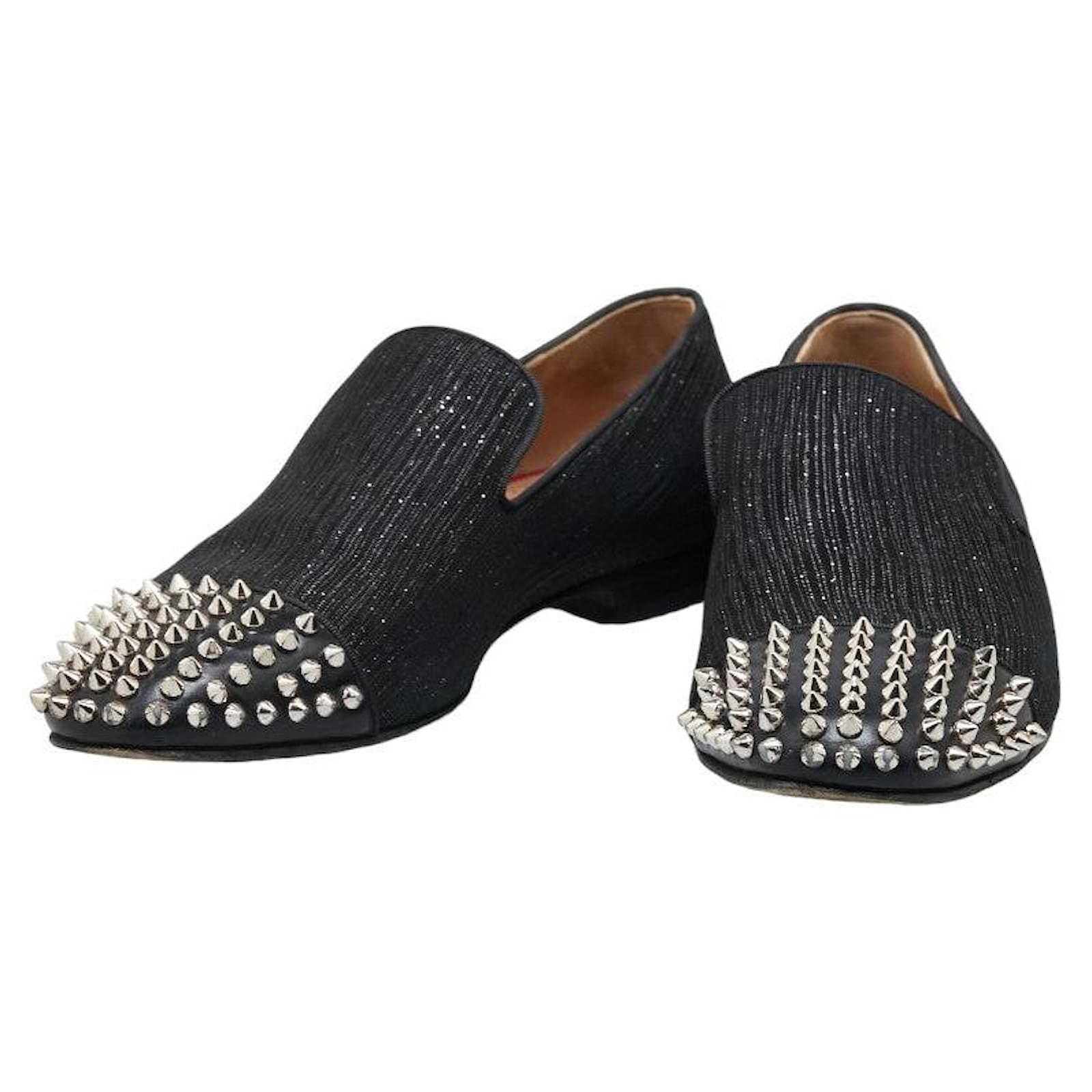 Christian Louboutin Studded Suede Loafers Black ref.1811748
