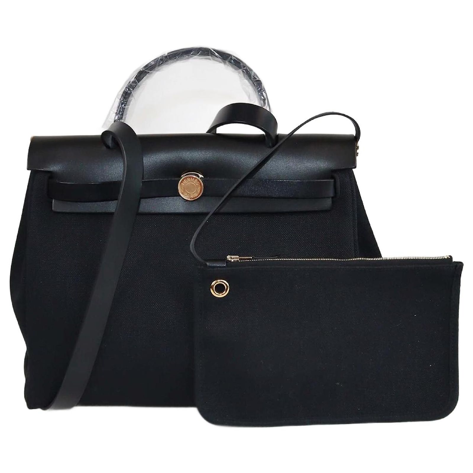 Hermès Hermes Black Herbag Zip 31 Bag Leather ref.1821073 - Joli Closet