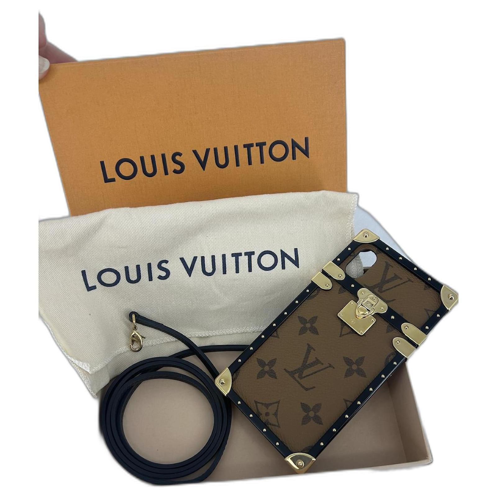 trunk phone case by Louis Vuitton Black Light brown Dark brown