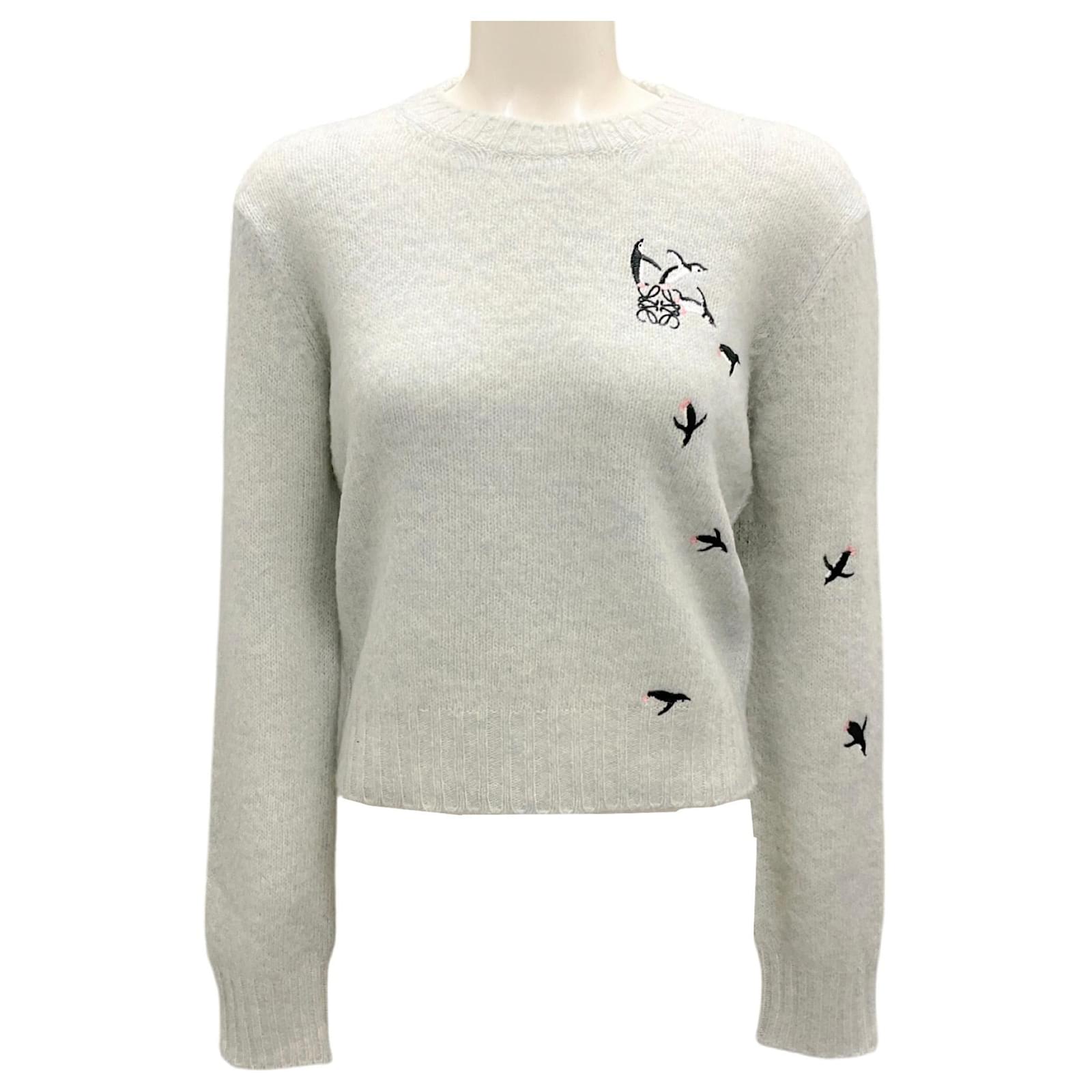 Loewe x Suna Fujita Ice Blue Penguin Embroidered Crewneck