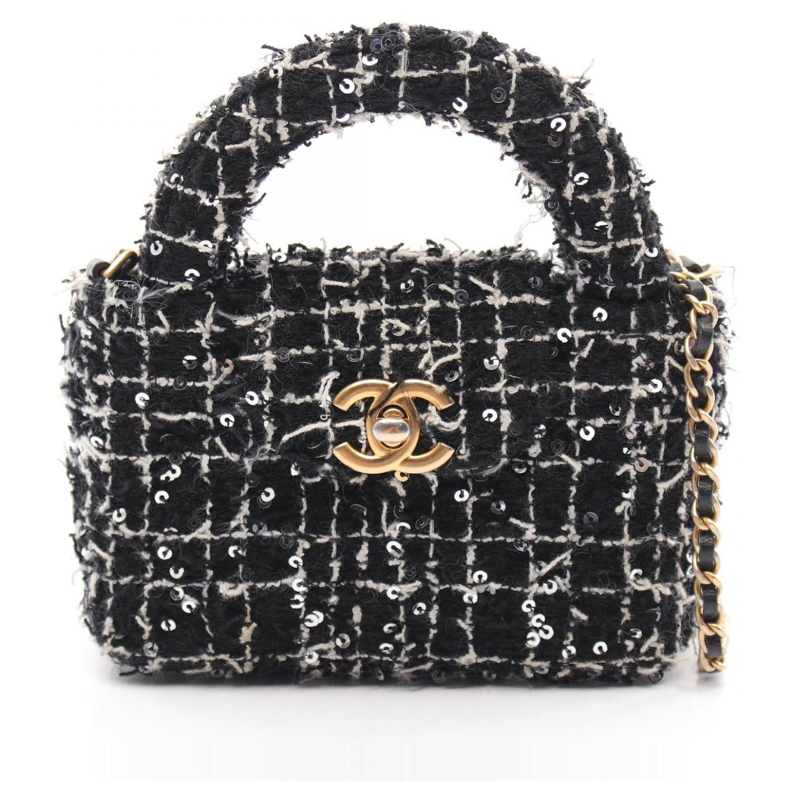 Borsa a spalla in tessuto con catena Chanel AP3435 Nero Tela ref