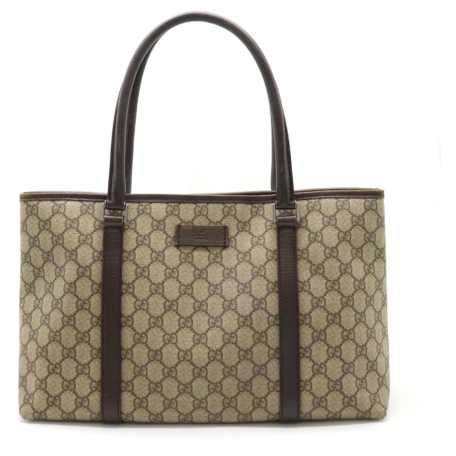 Gucci Brown hot Plus GG Coated Canvas Tote Bag