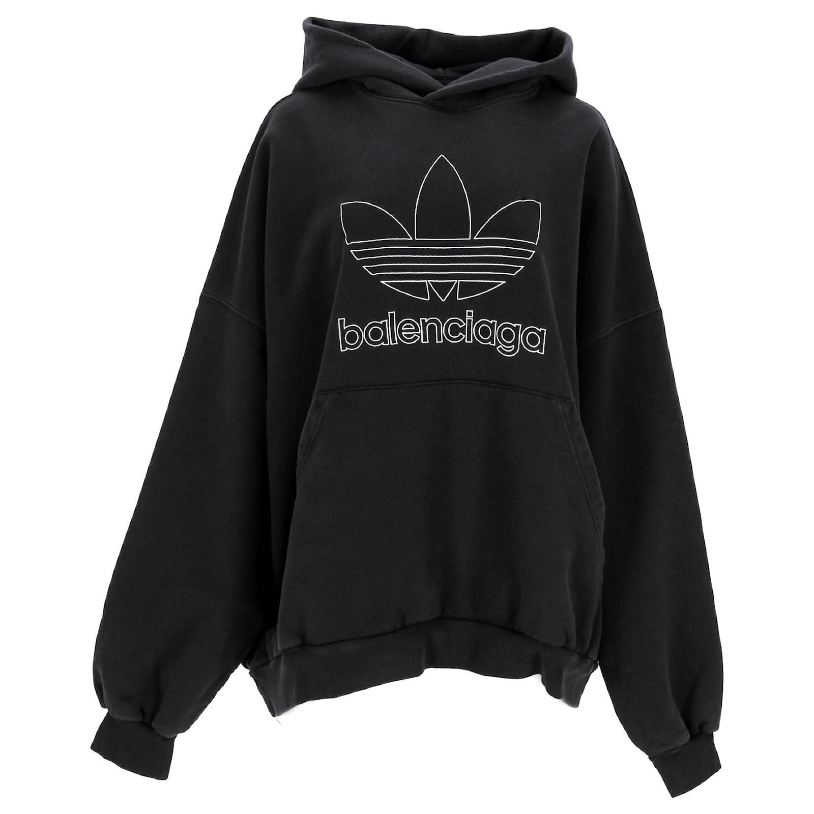 Balenciaga X Adidas Hoodie Large Fit in Black Cotton ref.1825687