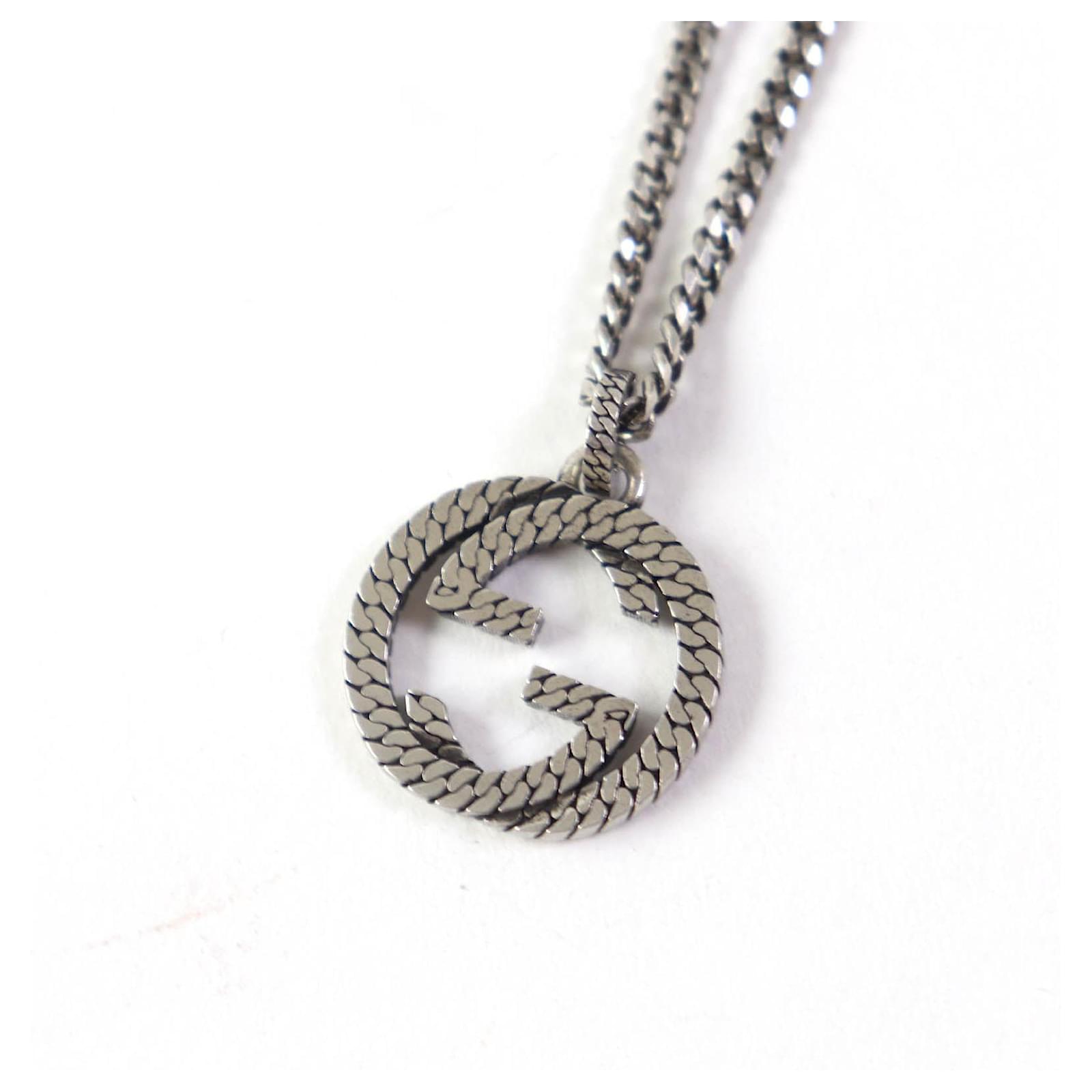 Gucci AG925 Kihei Chain Necklace Silver Silvery Metallic Metal ref