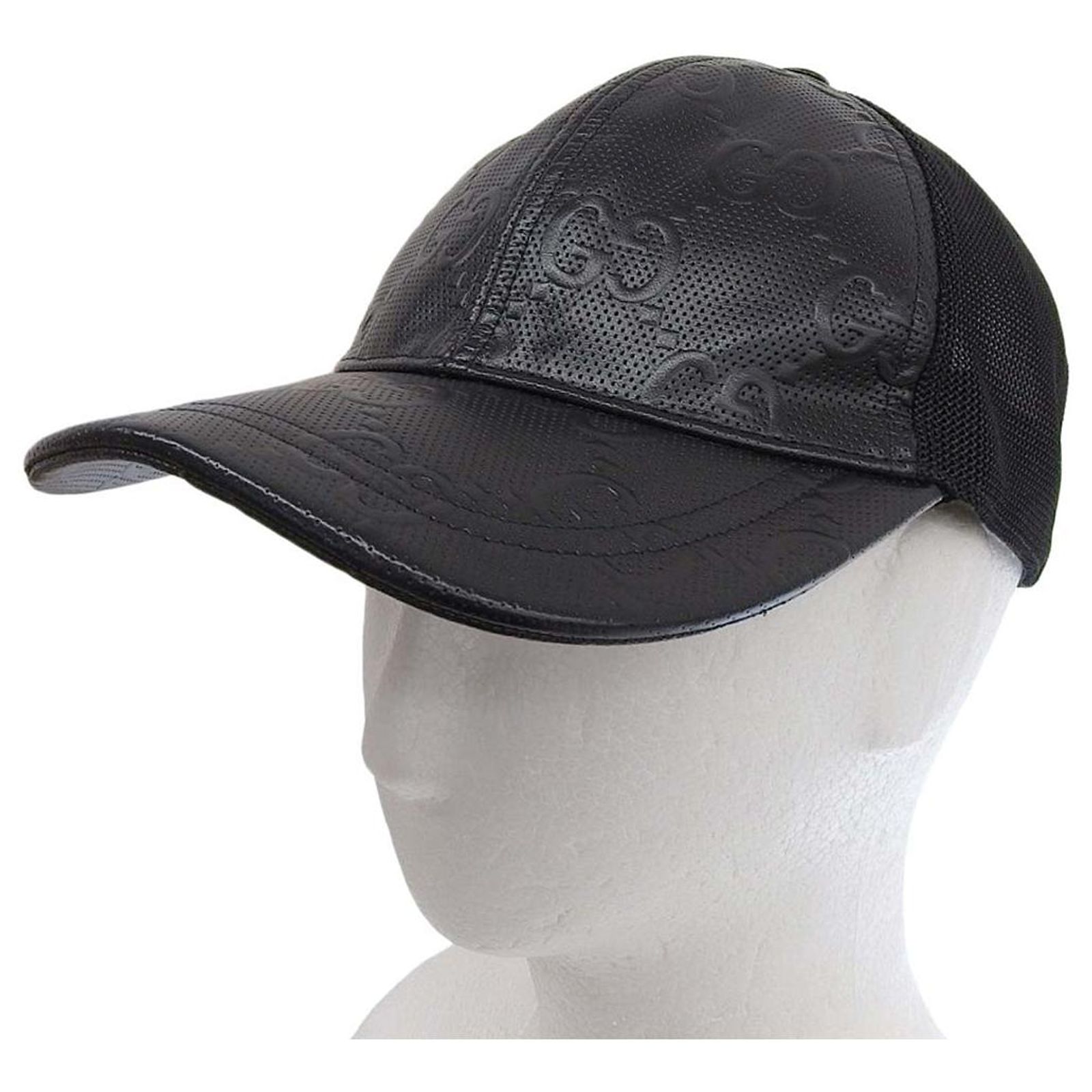 Gucci Leather Baseball Cap Black 627156 ref.JC1826809 (Sold
