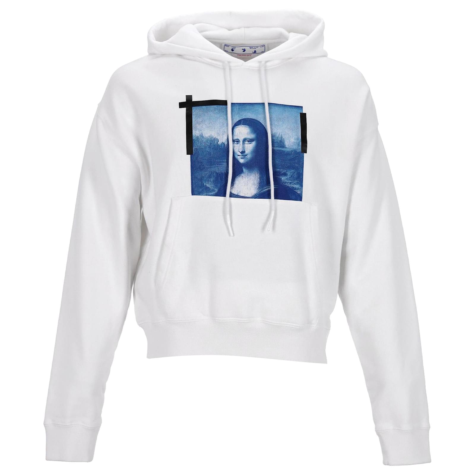 Off White Hoodie Off-White con stampa della Mona Lisa Bianco