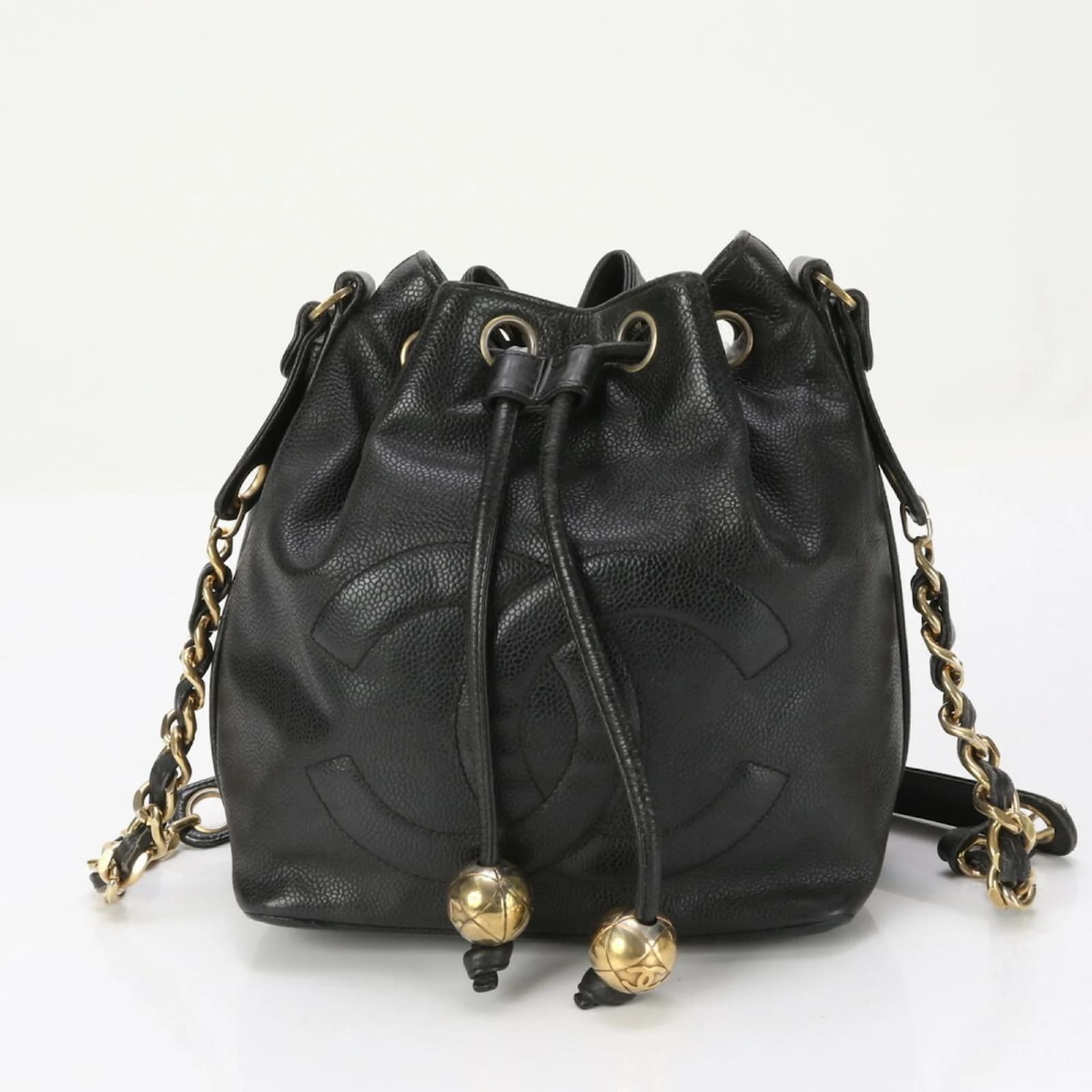 ショルダーバッグ・ポシェット × ヴィンテージ(中古) Chanel Caviar Matelasse Coco Mark Shoulder Bag A66805 CHANEL - Black Calfskin Coco Mark 2Way Chain Shoulder Bag
