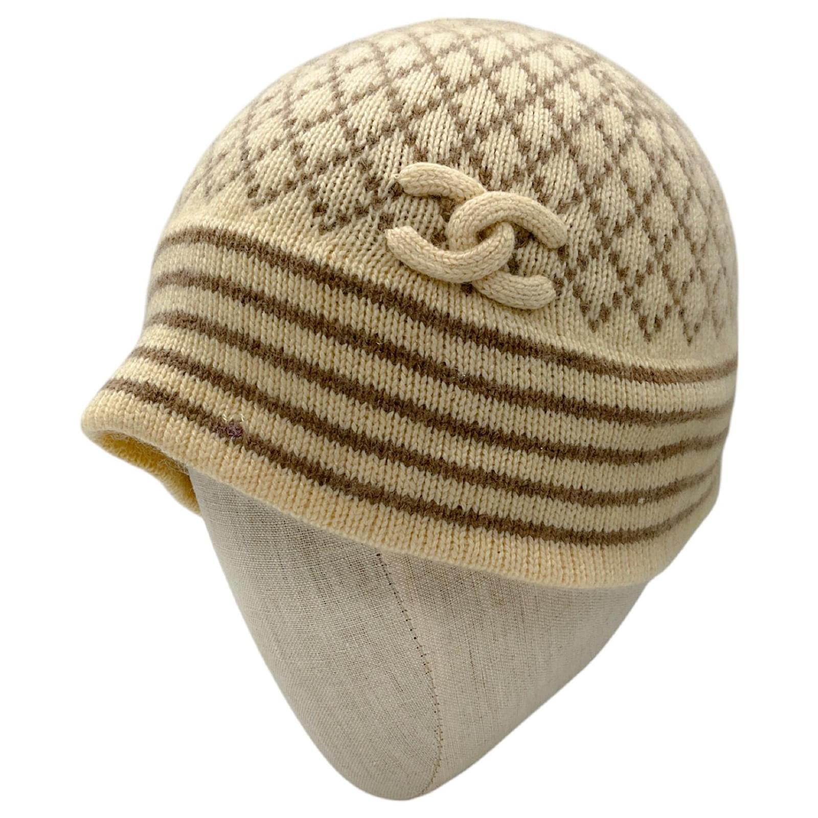 Authentic Brown and CreamChanel hot beanie