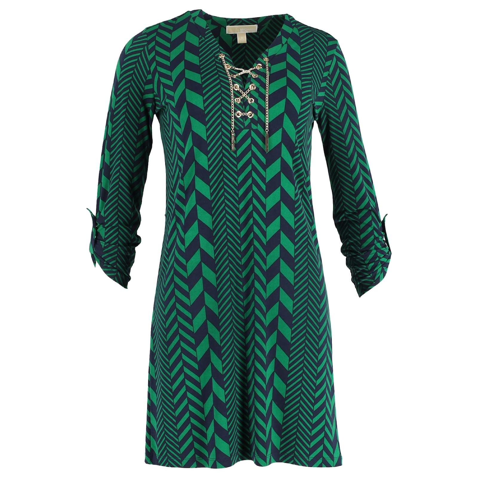 green emerald velvet dress Green / 14 Michael Kors Green Pleated Dress sz 14