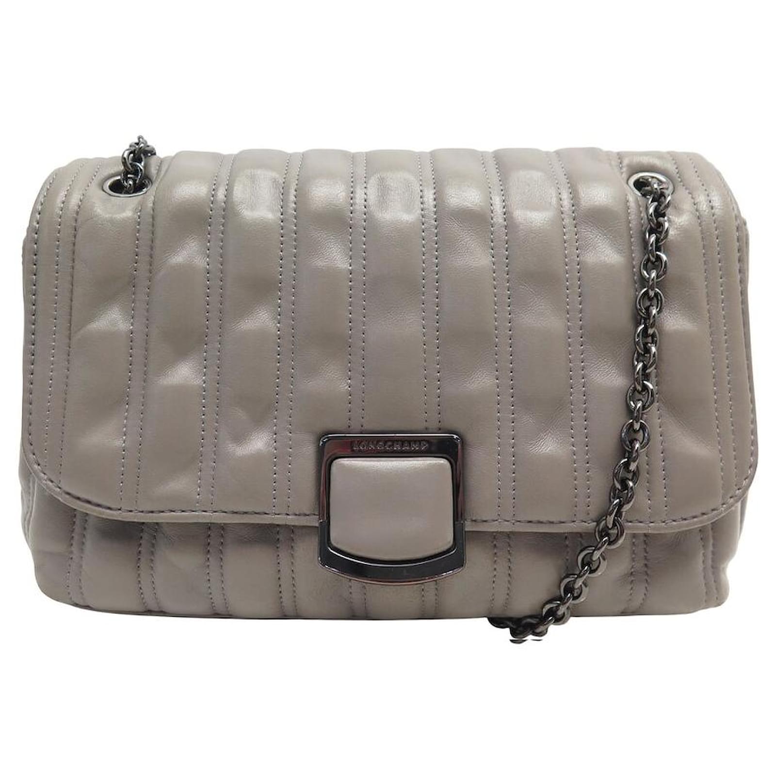 Sac Cuir Sac Longchamp Gris Argent Sac Besace Longchamp