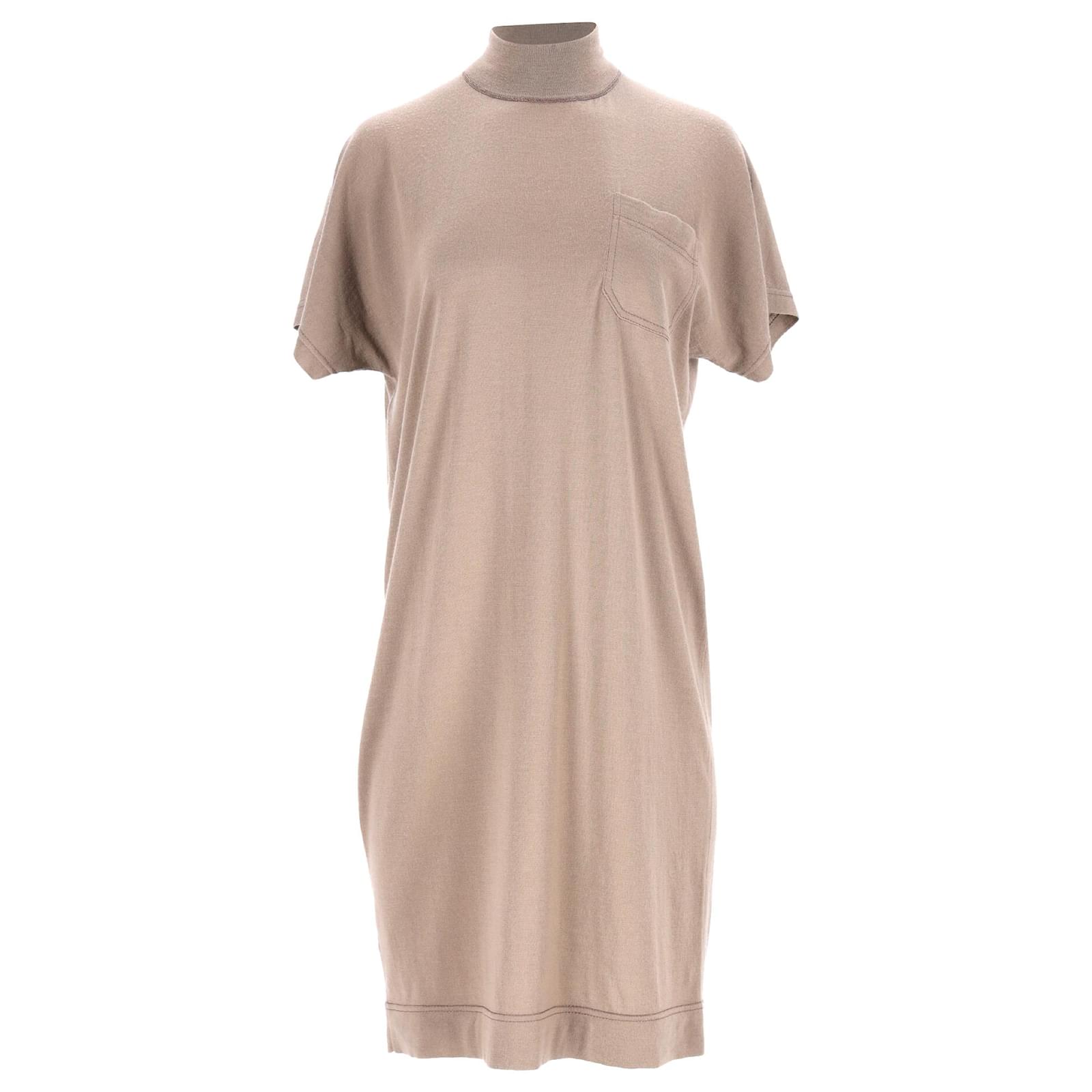 Brunello Cucinelli Beige Cotton Casual Dress main image 0