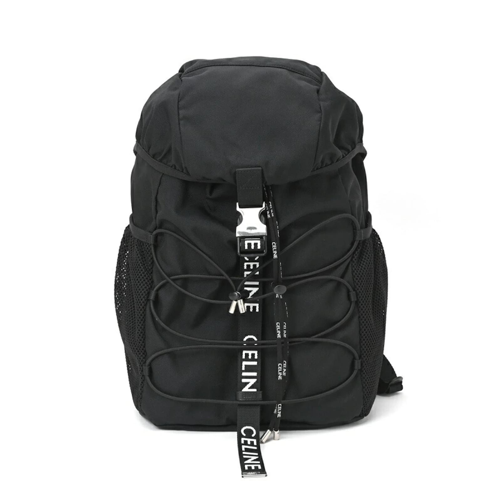 Céline Celine Medium Trekking Backpack Black Nylon ref.1838908