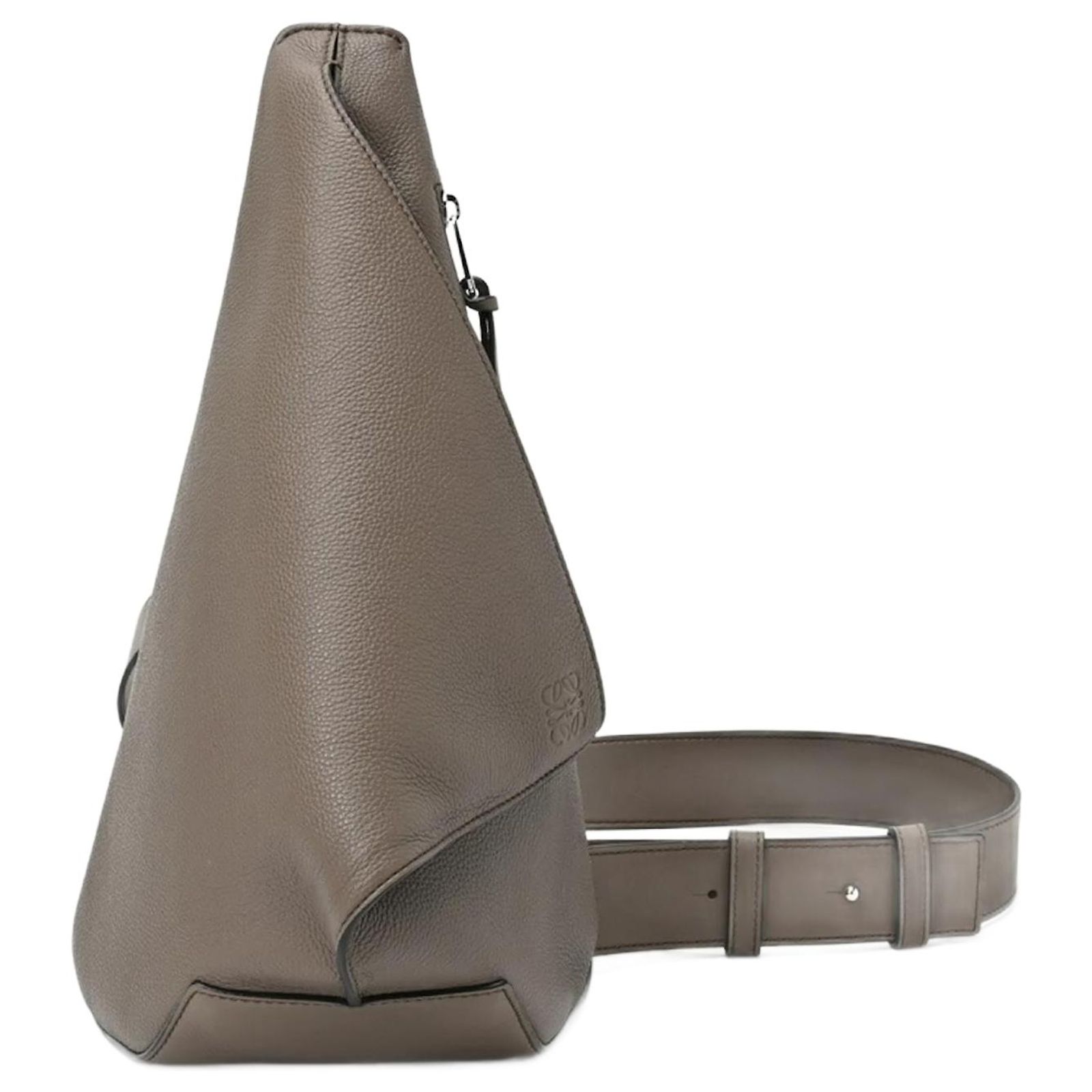 Loewe Anton Sling Bag Grey Leather ref.JC1838910 (Sold  display picture 3