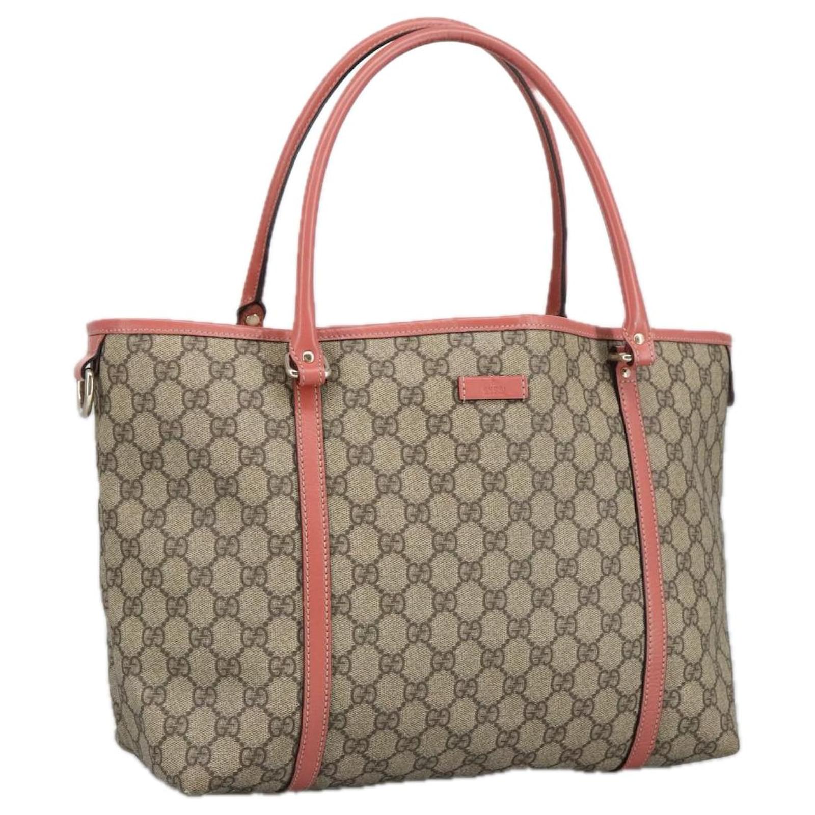 GUCCI GG Supreme Shoulder Bag PVC Beige 197953 Auth 99318 ref