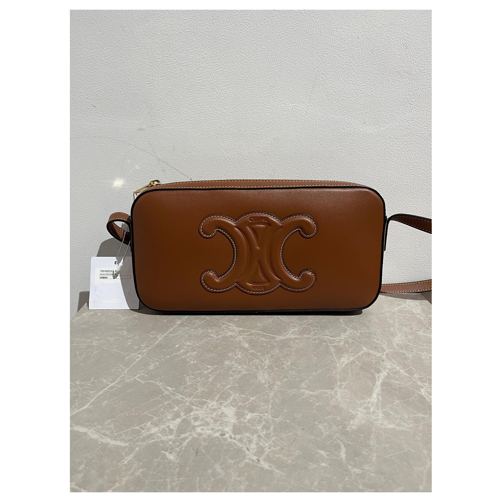 Triomphe Céline CELINE Handbags T. Leather Brown ref.1840170