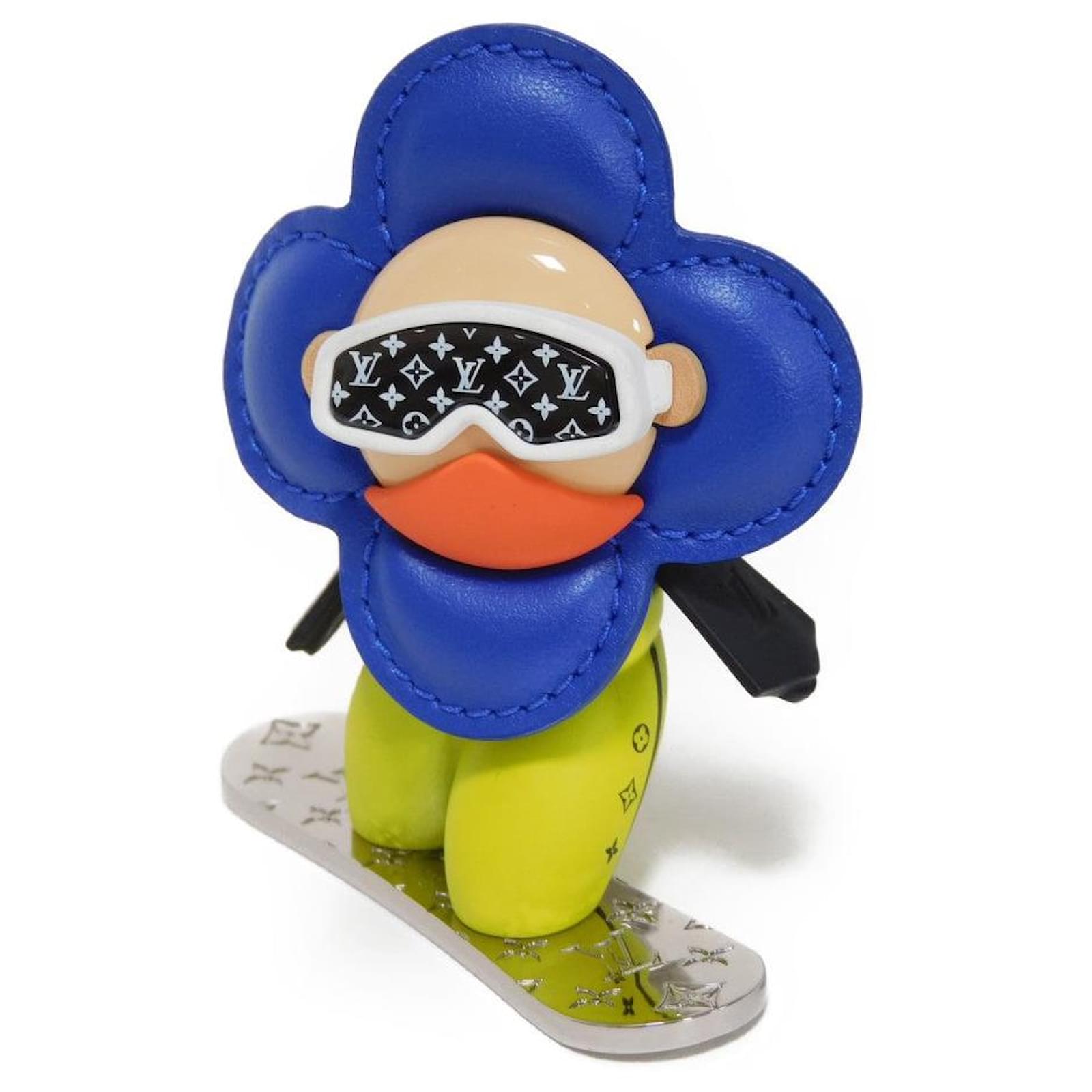 Louis Vuitton Vivienne Snowboard Keychain M00965 Blue Leather ref