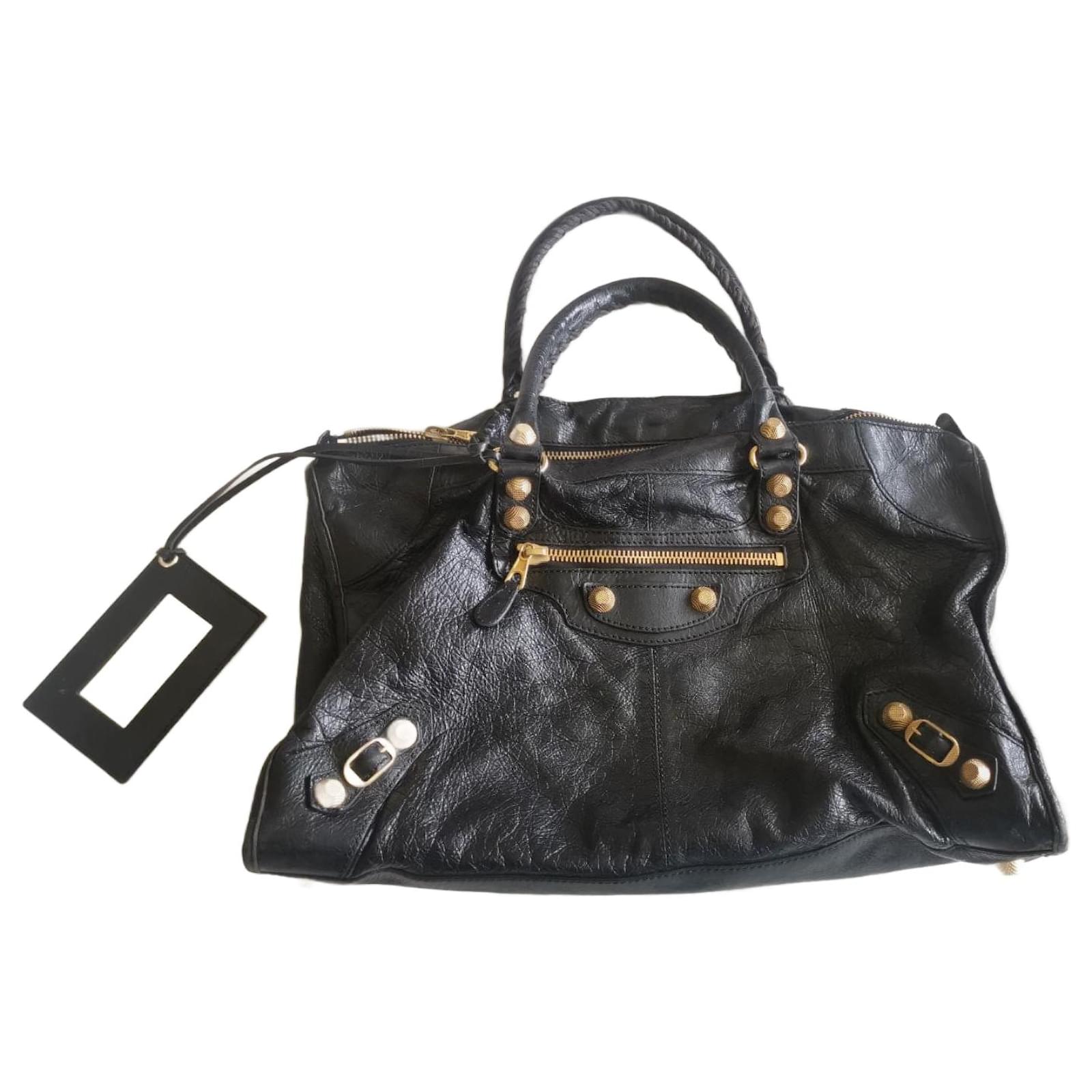 Balenciaga Black Work City Bag GHW Leather ref.1843153 - Joli Closet