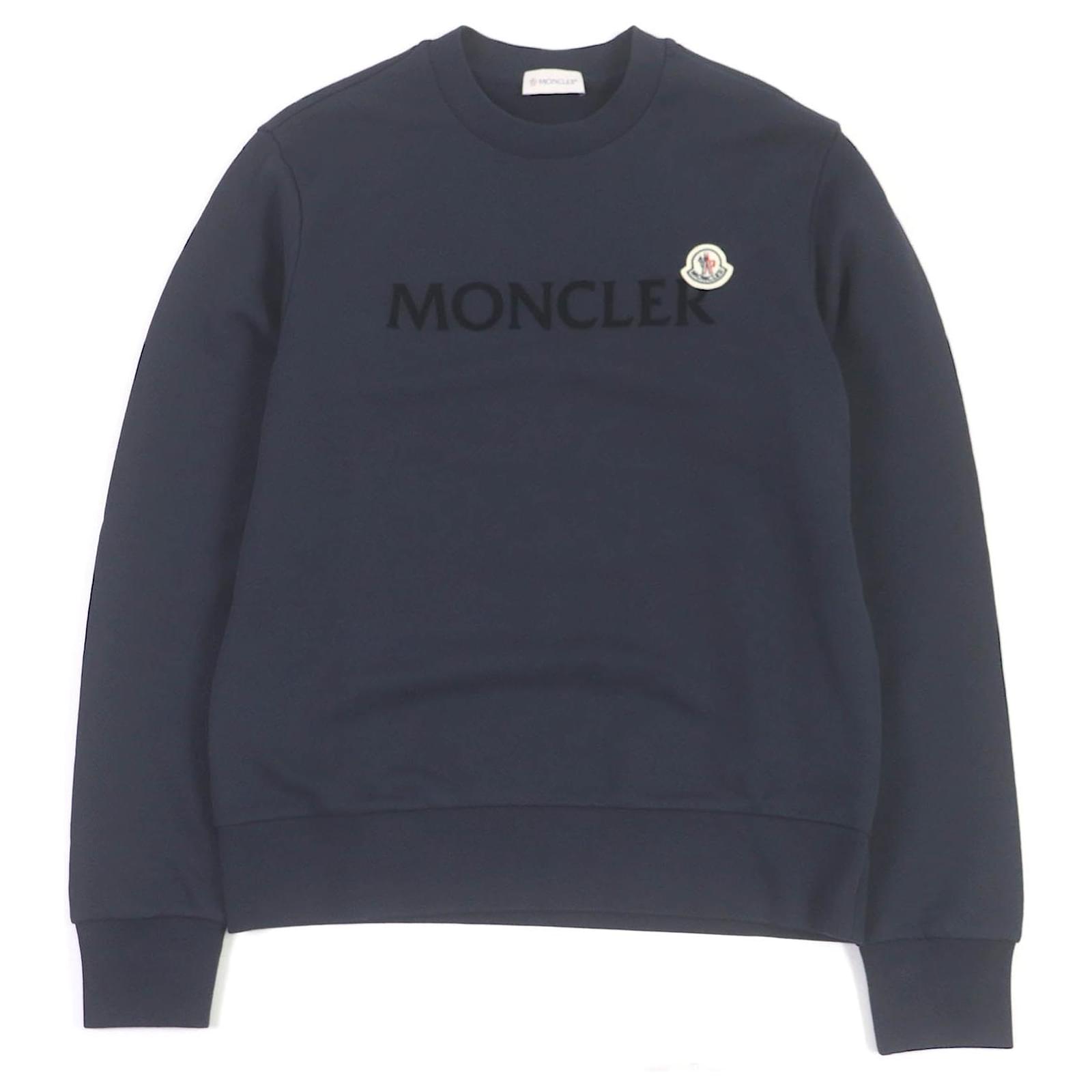 Moncler MAGLIA GIROCOLLO Felpa in Cotone XS Blu navy - Main Image
