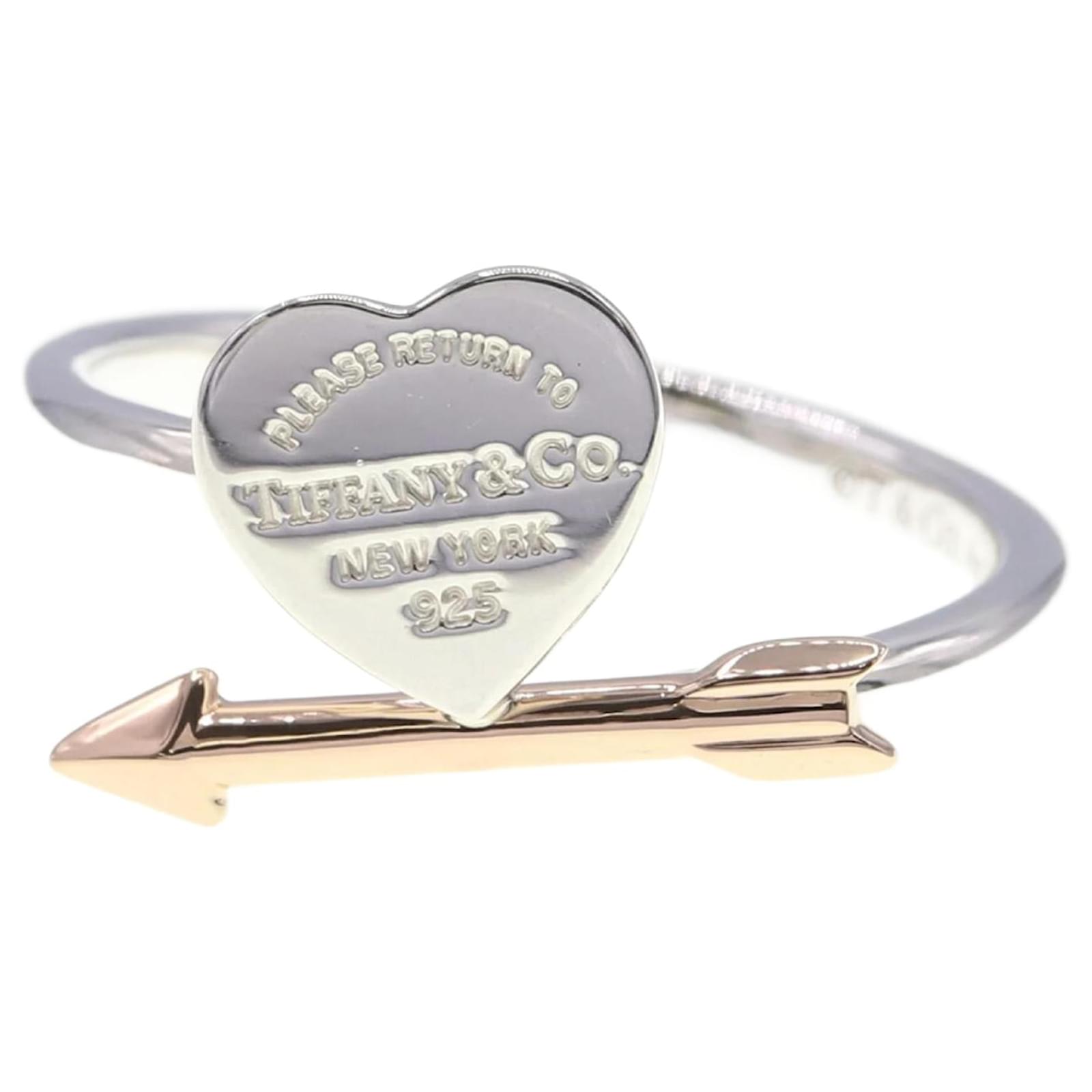 Tiffany Co Tiffany Return to Love Struck Heart Tag Band Ring Geld ref.1846907 Joli Closet