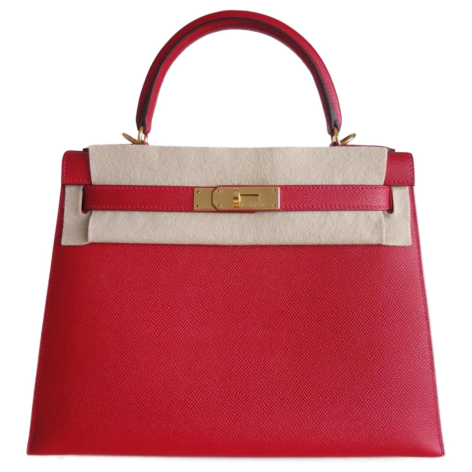 Hermès Hermes Kelly 28 RED CASAQUE Leather ref.1848852 - Joli Closet