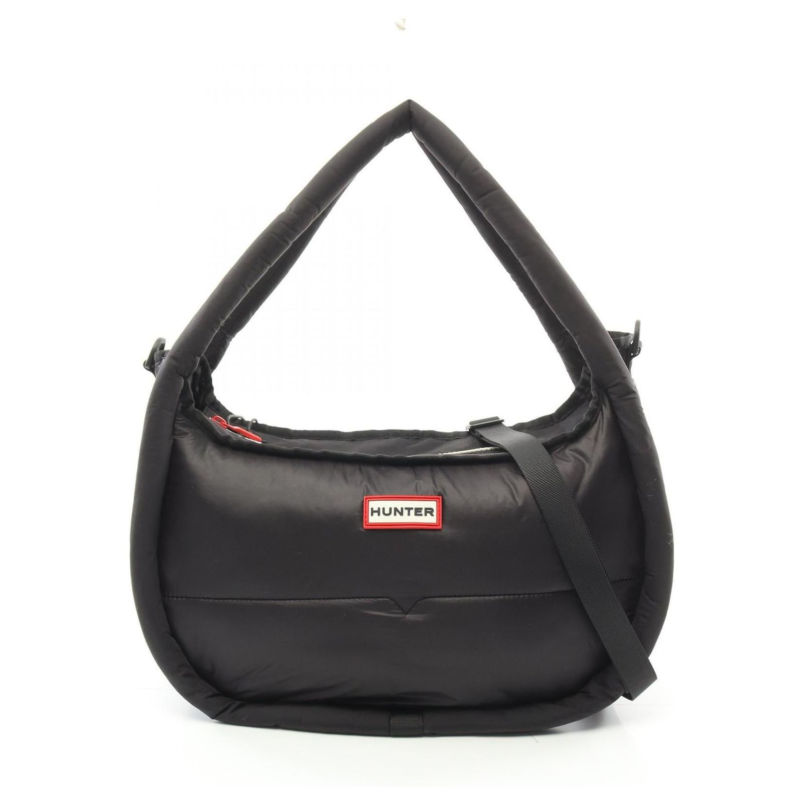 Autre Marque Hunter Nylon Large Hobo Tote Bag UBX3705KBM Black 
