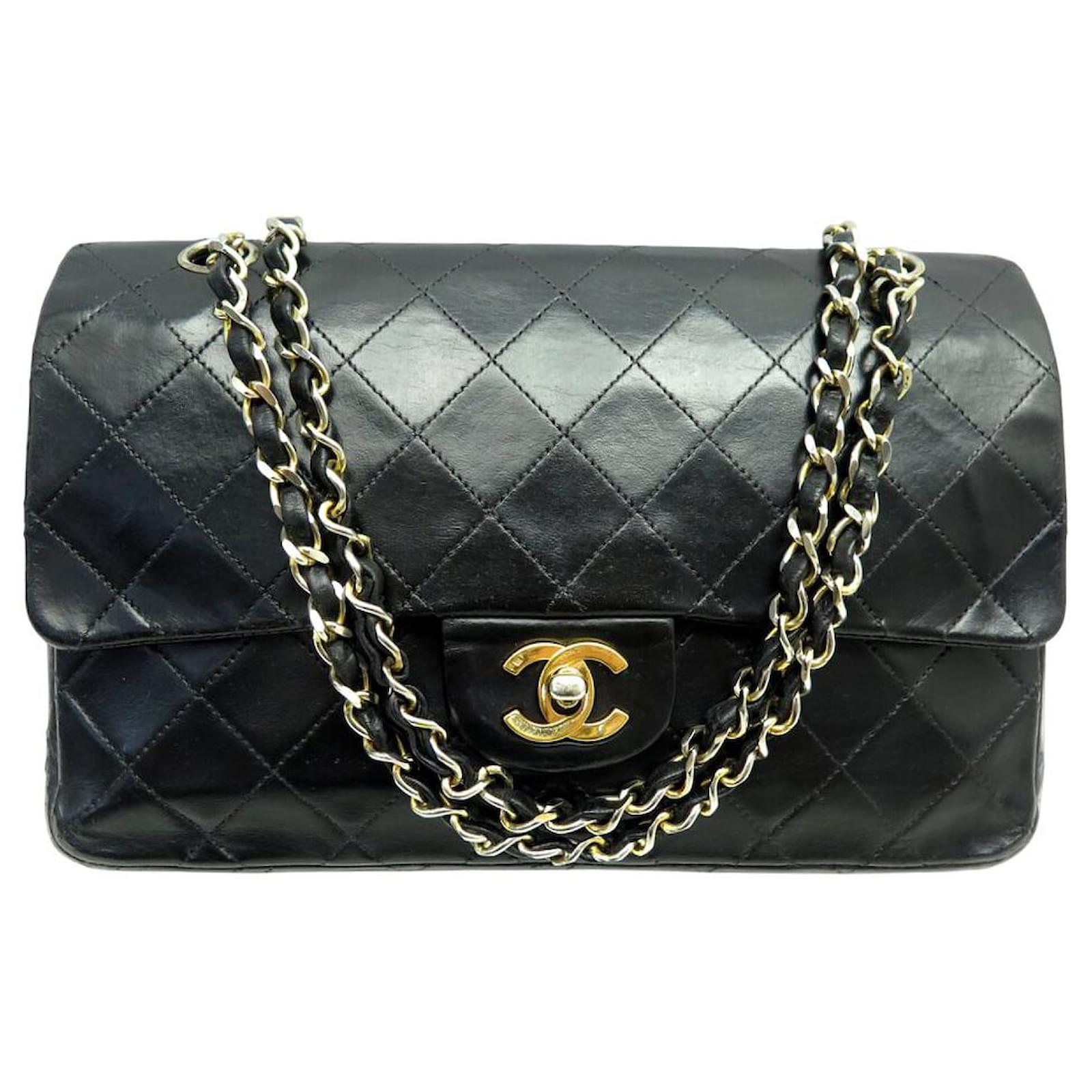 VINTAGE CHANEL CLASSIC 11.12 TIMELESS MEDIUM SHOULDER BAG Black
