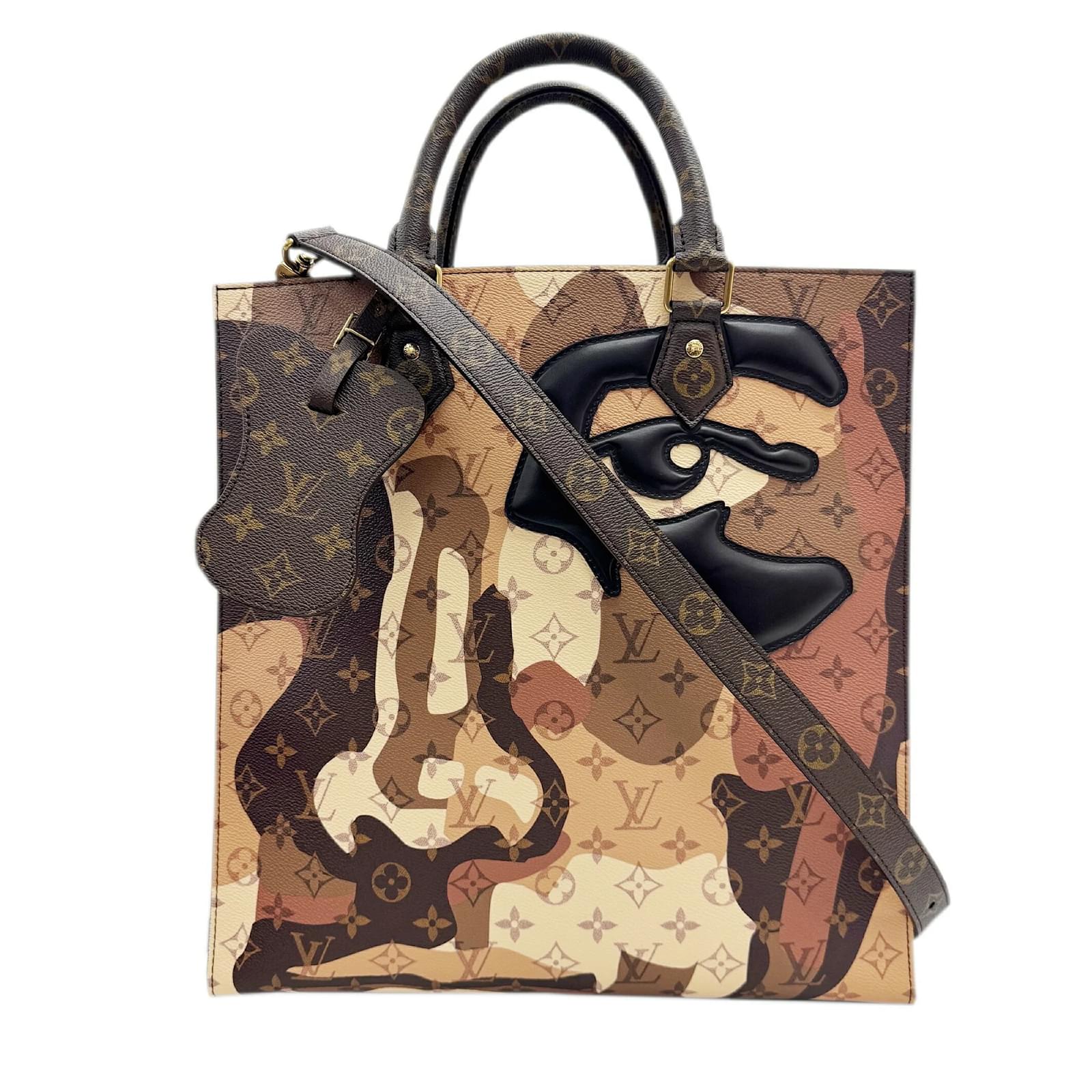 Sac fourre-tout en toile Monogram Louis Vuitton Cuir Cuir vernis Marron  ref.1854283 - Joli Closet