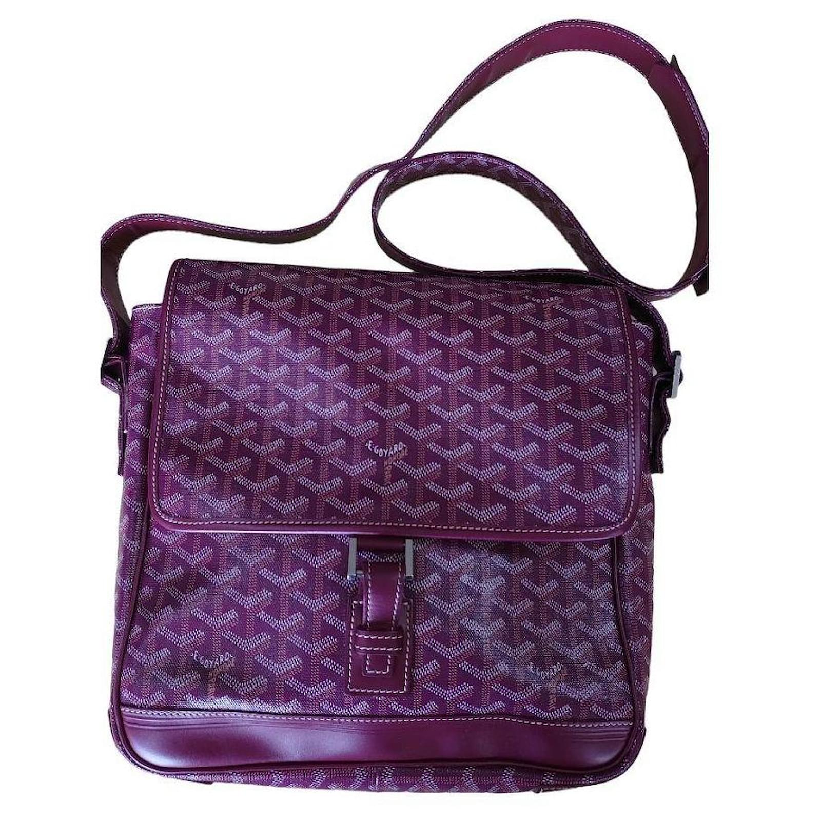Goyard Sacs de selle Cuir Violet Violet foncé Joli