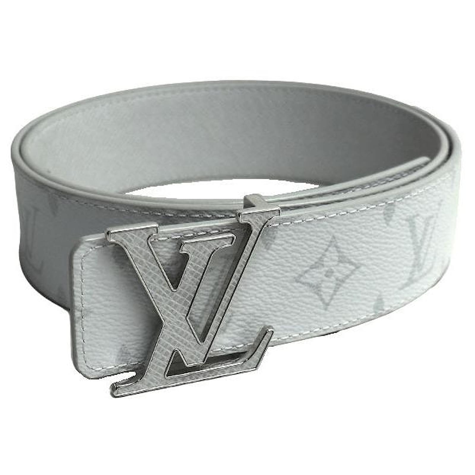 Louis Vuitton Reversible Belt Taigarama M0158 White Cloth Louis Vuitton Reversible Belt Taigarama M0158 White Cloth