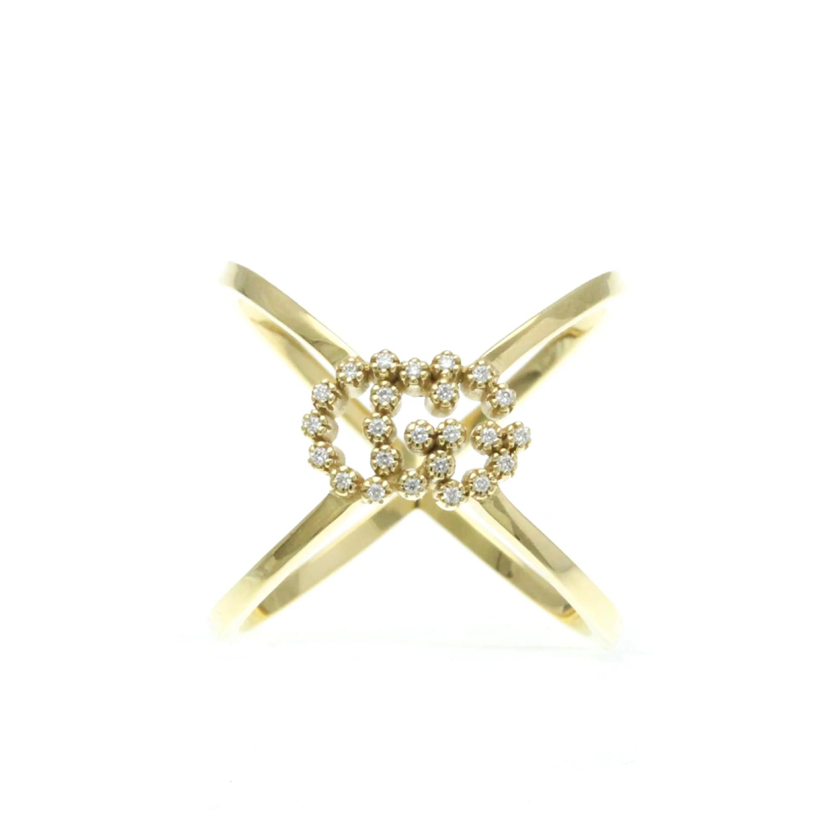 Bague en diamant Gucci GG Running Or jaune Doré Joli