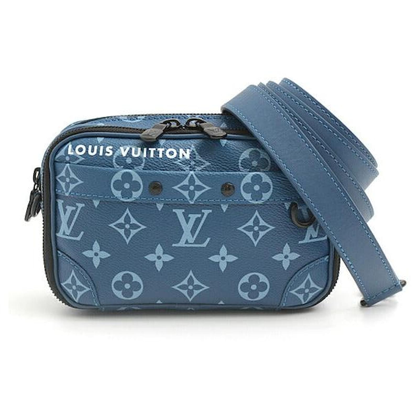 Louis Vuitton アルファバッグ ナノ 上品 M82801 Louis Vuitton Alpha Wearable Wallet M82801 Blue Cloth ref