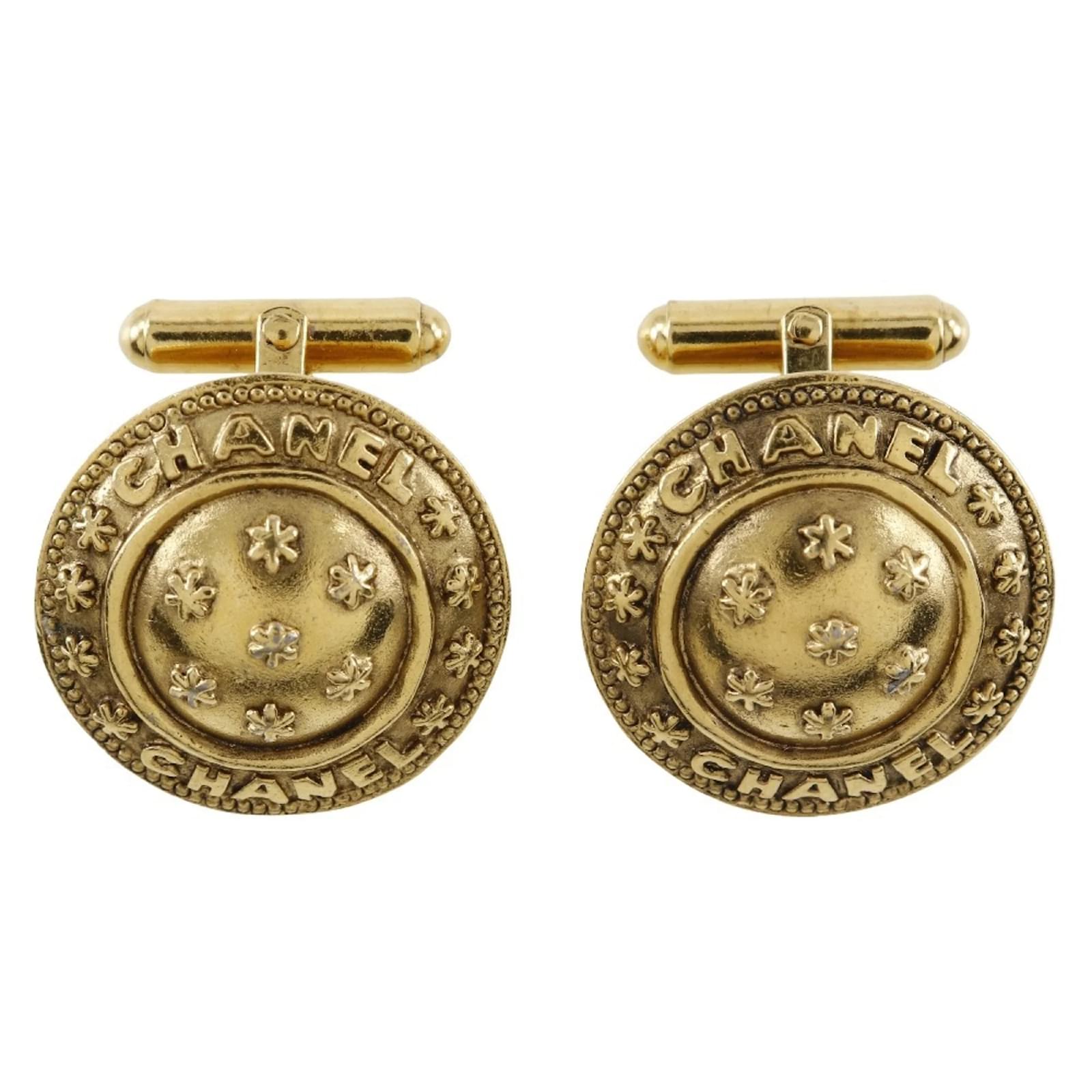 LANVIN Boutons de manchette Vintage Labradorite Stone Gold Plate, Original Case, Circa 80 - En vente sur France