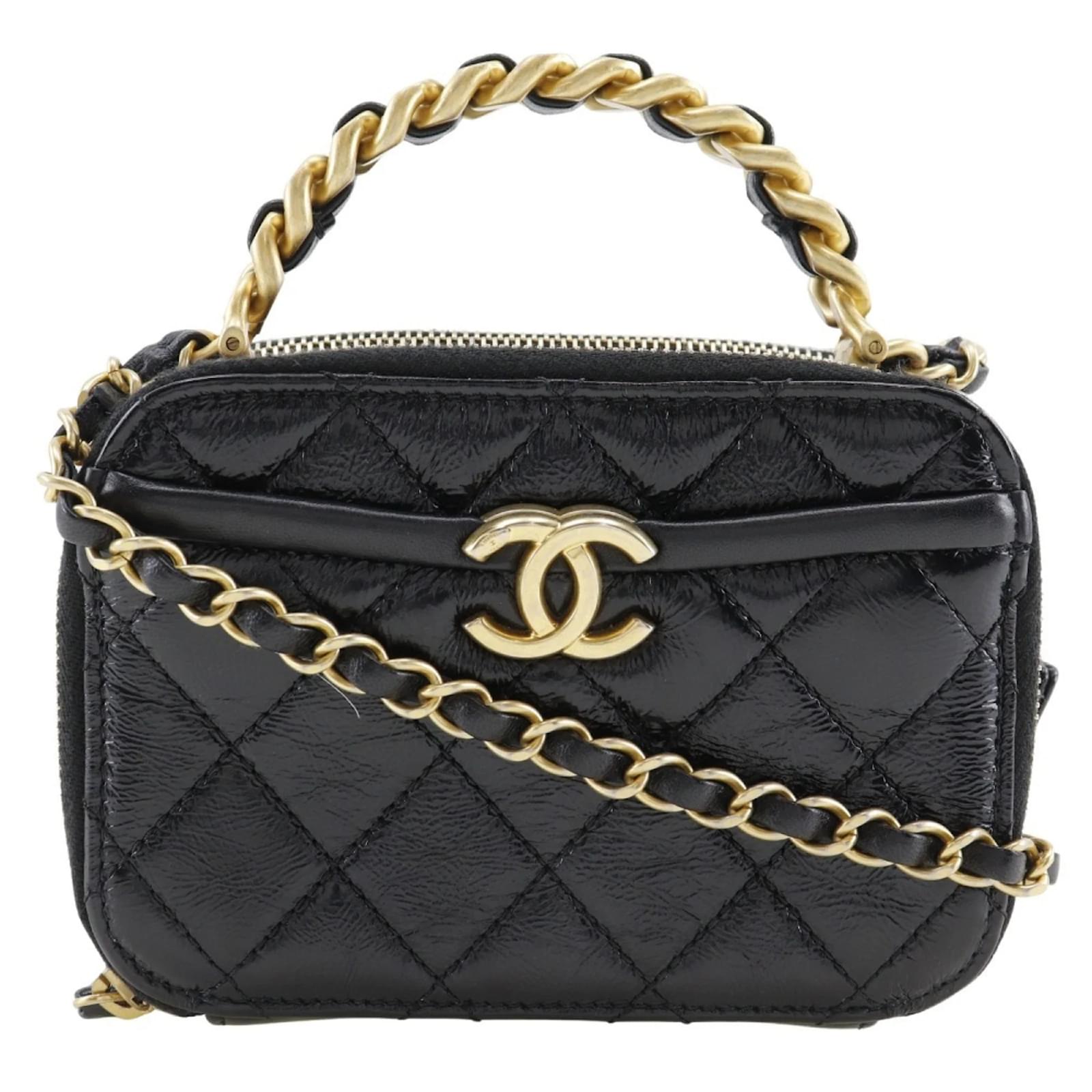 Chanel Matelasse Mini Handbag Black Leather ref.JC1860886 (Sold