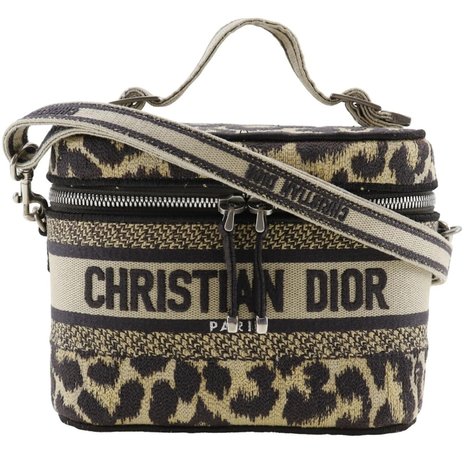 Kosmetik Tasche Christian Dior Tasche Frauen Beige Canvas