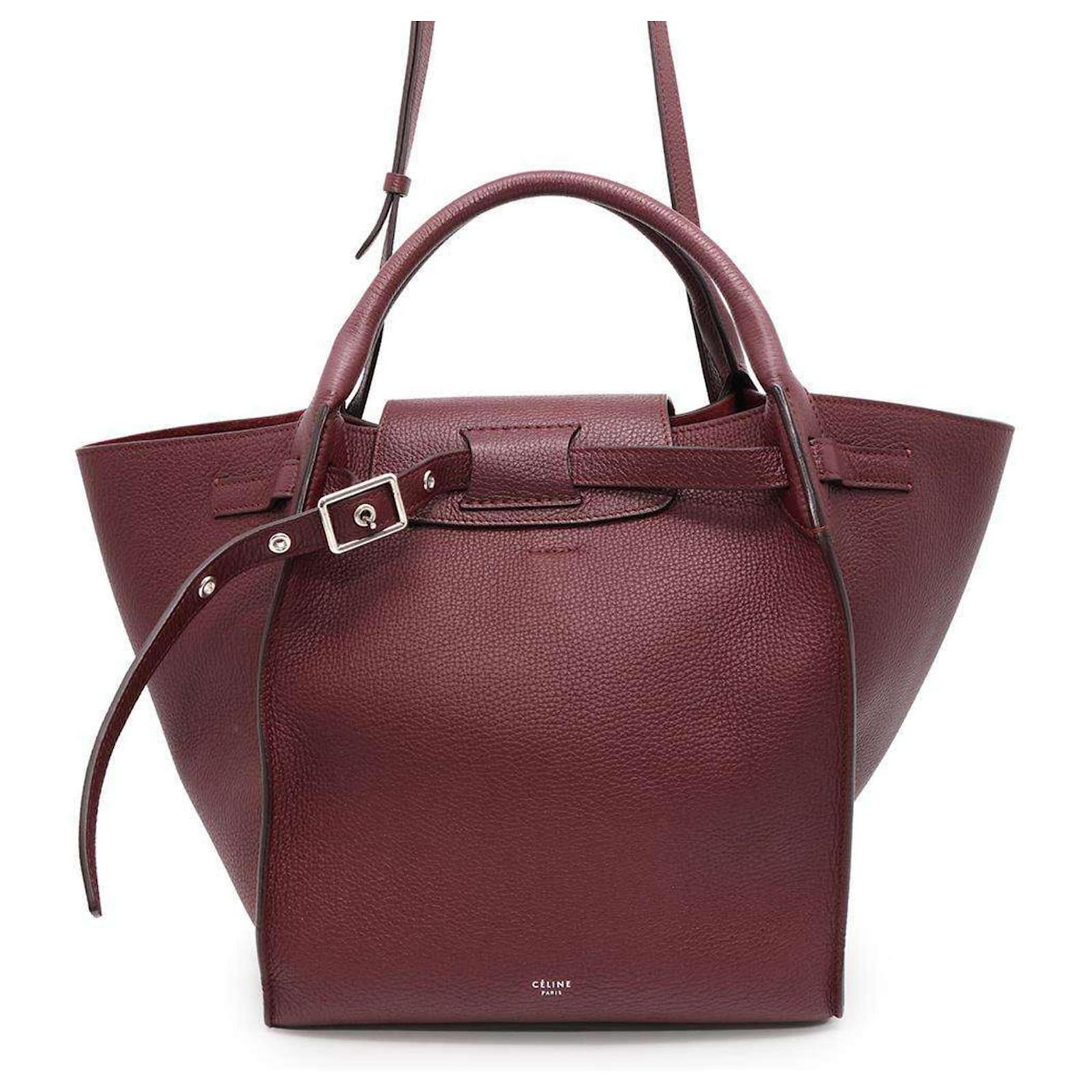 Coline Leather Bag - Bordeaux