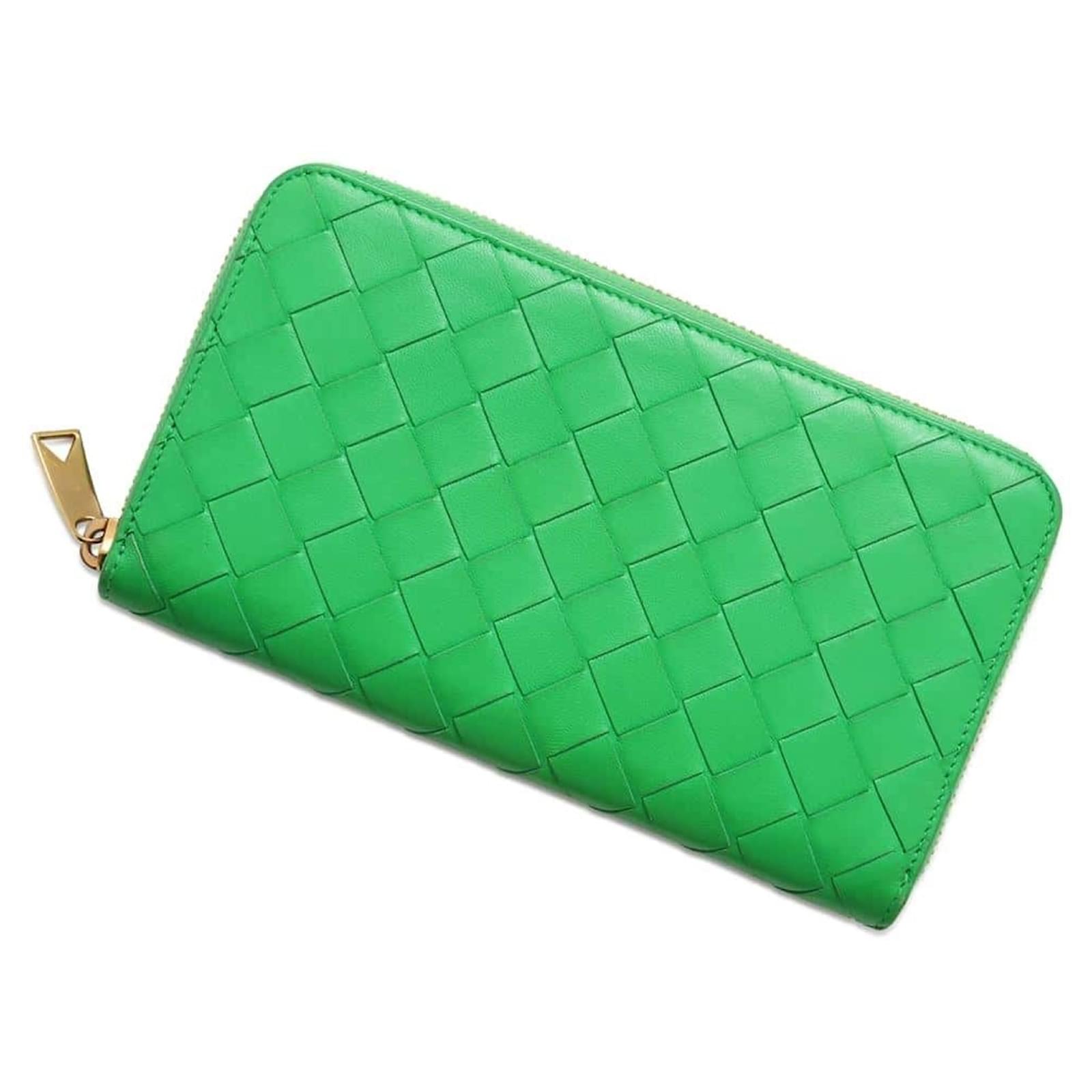 Bottega Veneta Green Leather Long Wallet ref.1863255 - Joli Closet