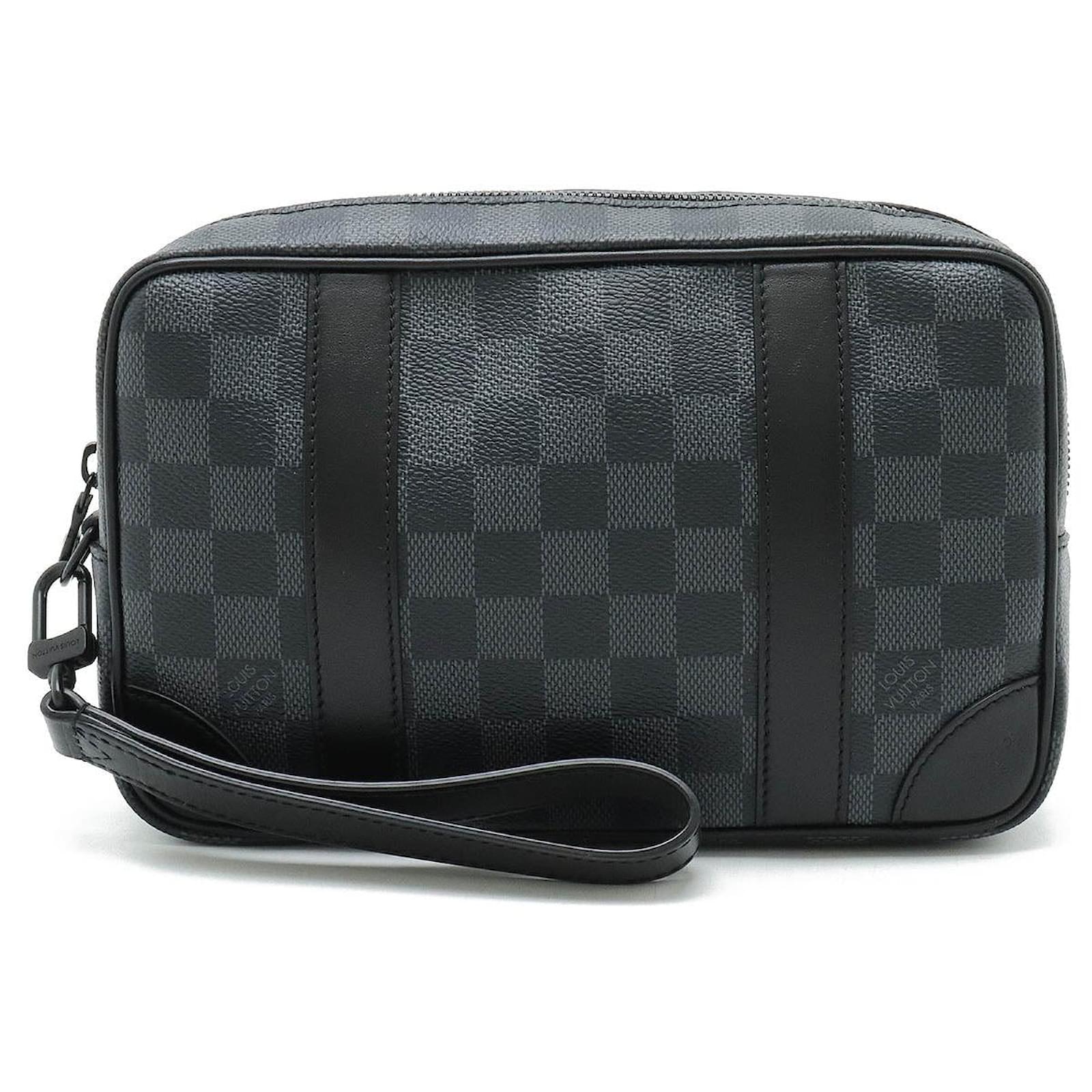Clutch Pochette Kasai Damier Graphite Louis Vuitton N60501 Nero