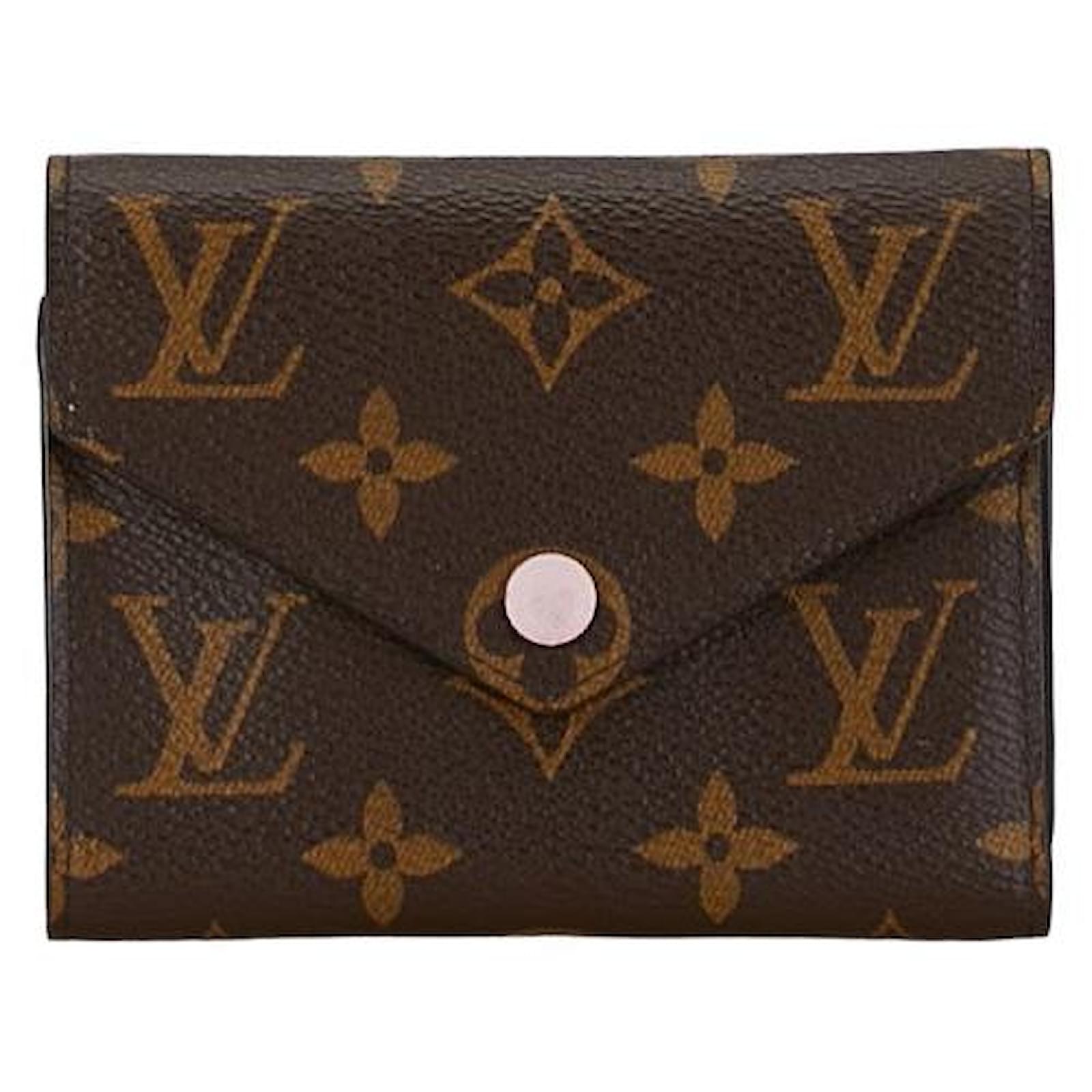 Louis Vuitton Portefeuille Victorine Monogram Wallet Pink Cloth