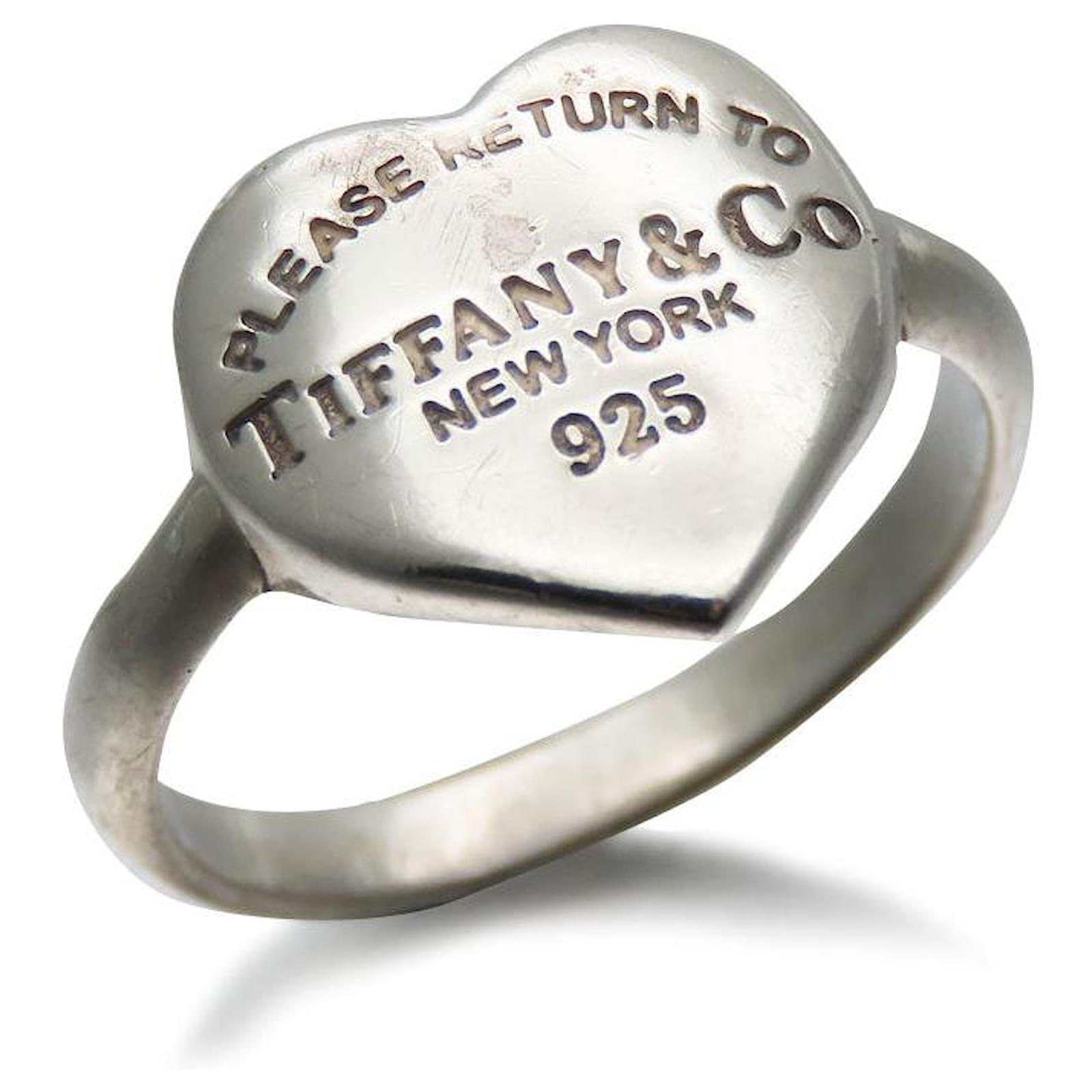 Tiffany & Co Silver 925 Heart Ring Silvery Metallic Metal ref