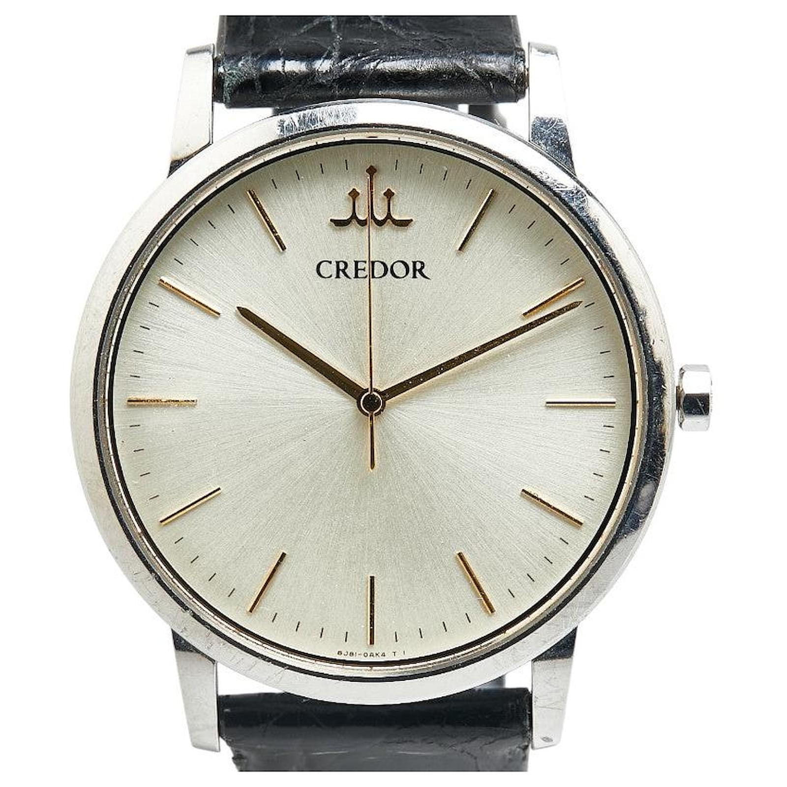 SEIKO CREADOR 8J81-0AJ0 クレドール　バンド・電池新品 Seiko Credor Quartz Watch 8J81-0AJ0 White Metal ref.1866588 - Joli